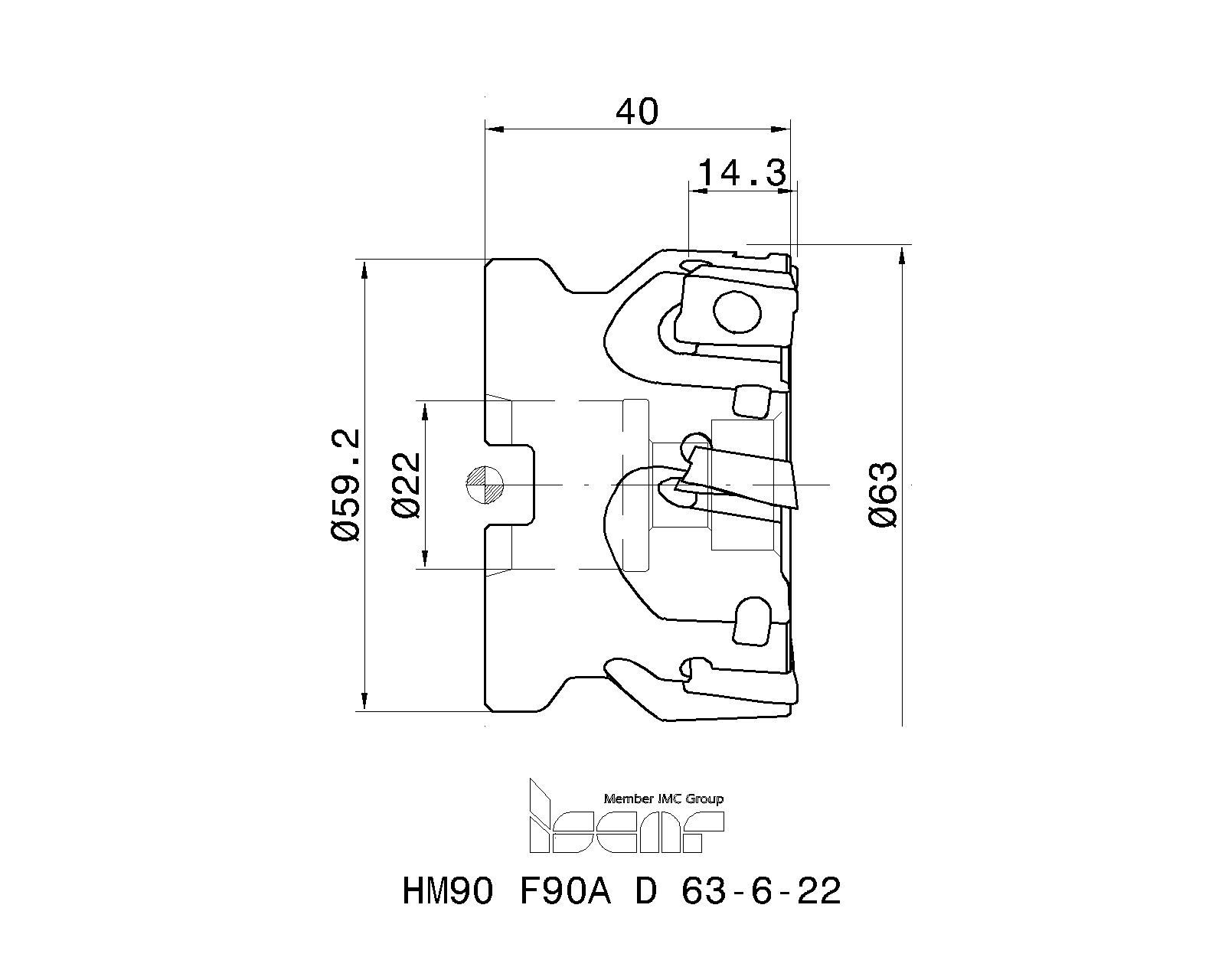 ISCAR Cutting Tools - Metal Working Tools - HM90 F90A-15 : 3102101