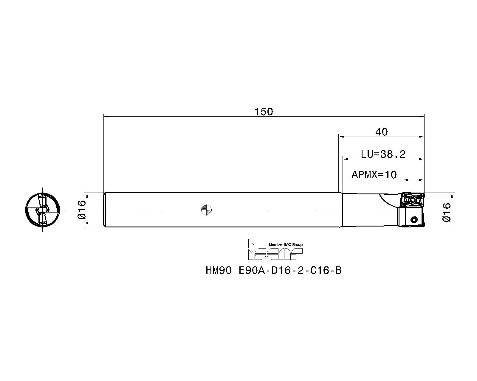 ISCAR Cutting Tools - Metal Working Tools - HM90 E90A-10 : 3102135