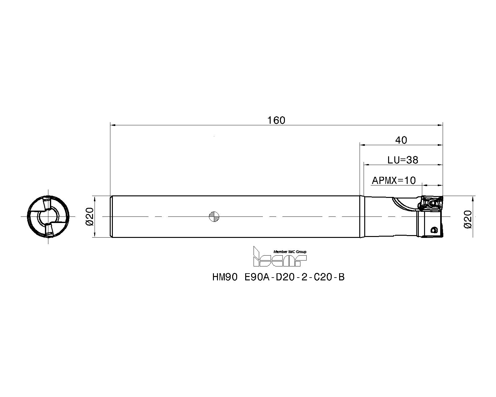 ISCAR Cutting Tools - Metal Working Tools - HM90 E90A-10 : 3102136