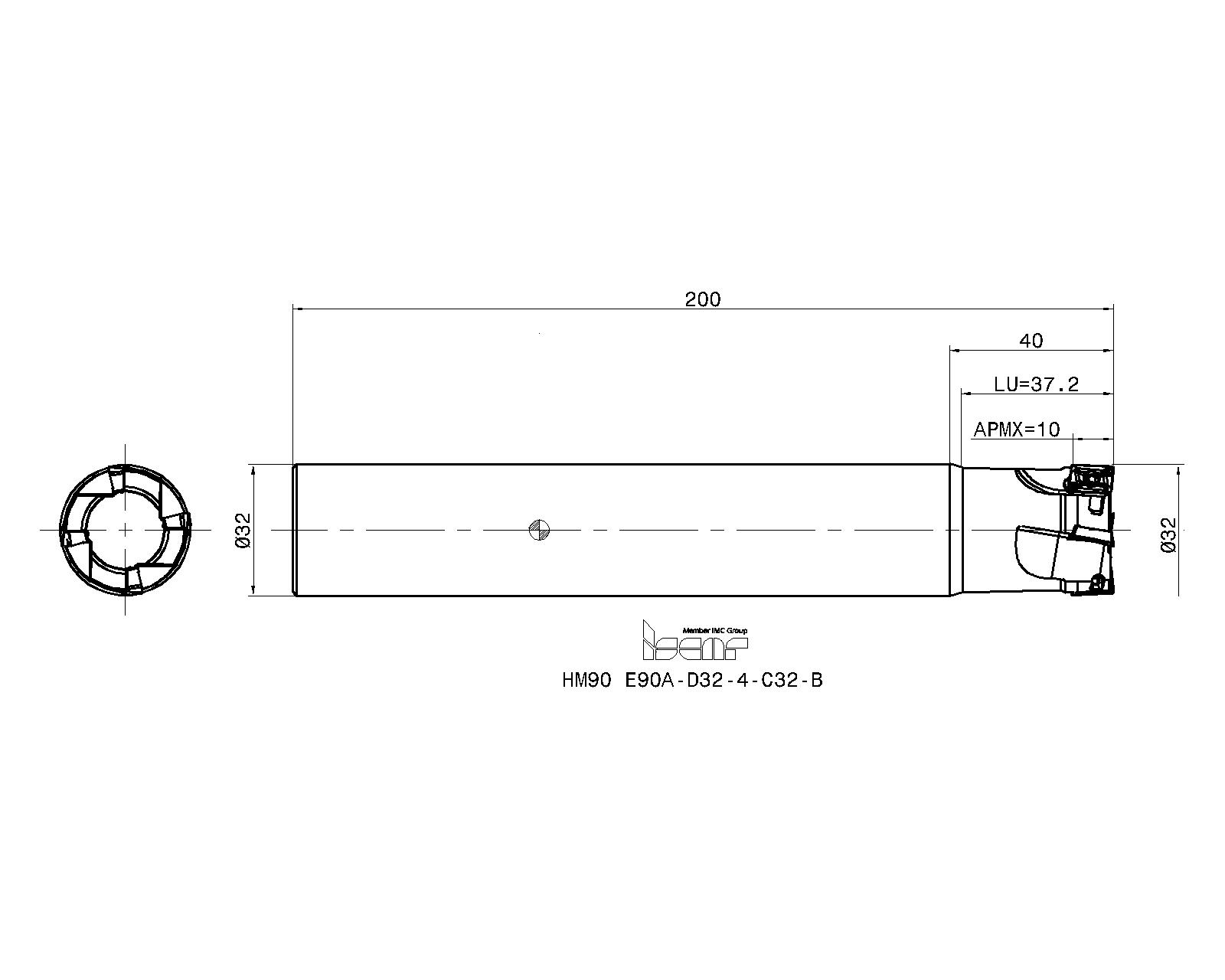 ISCAR Cutting Tools - Metal Working Tools - HM90 E90A-10 : 3102138