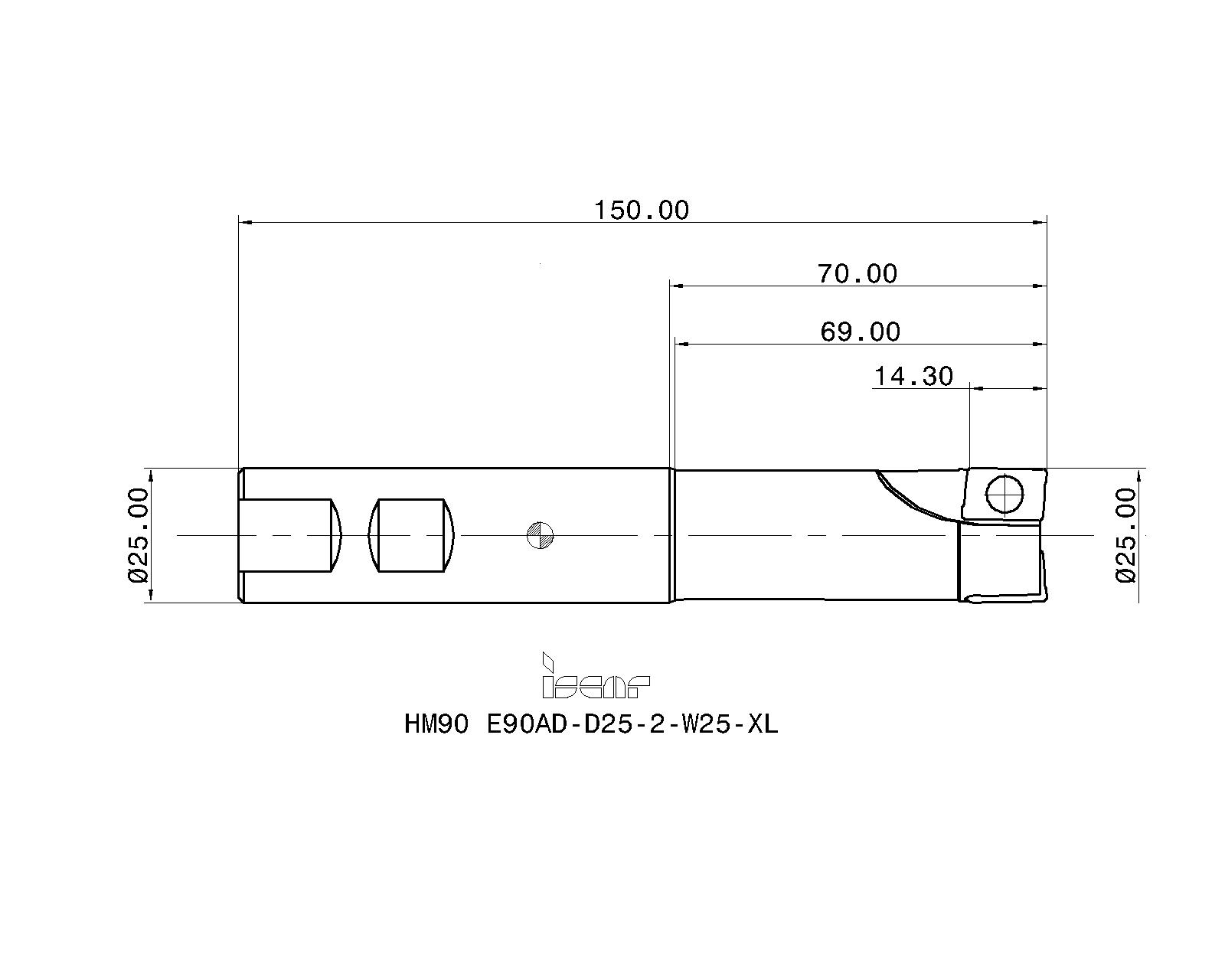 ISCAR Cutting Tools - Metal Working Tools - HM90 E90AD-15