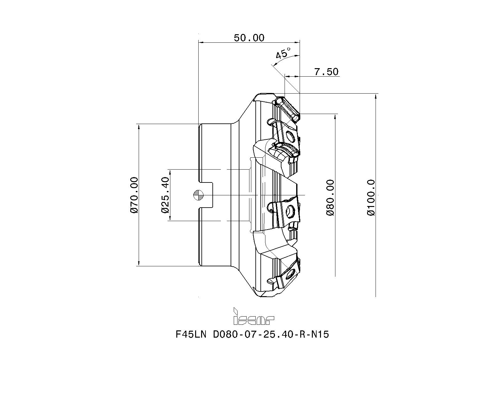 ISCAR イスカル タングミル F45LN D080-07-25.40-R-N15 【623-1055】-