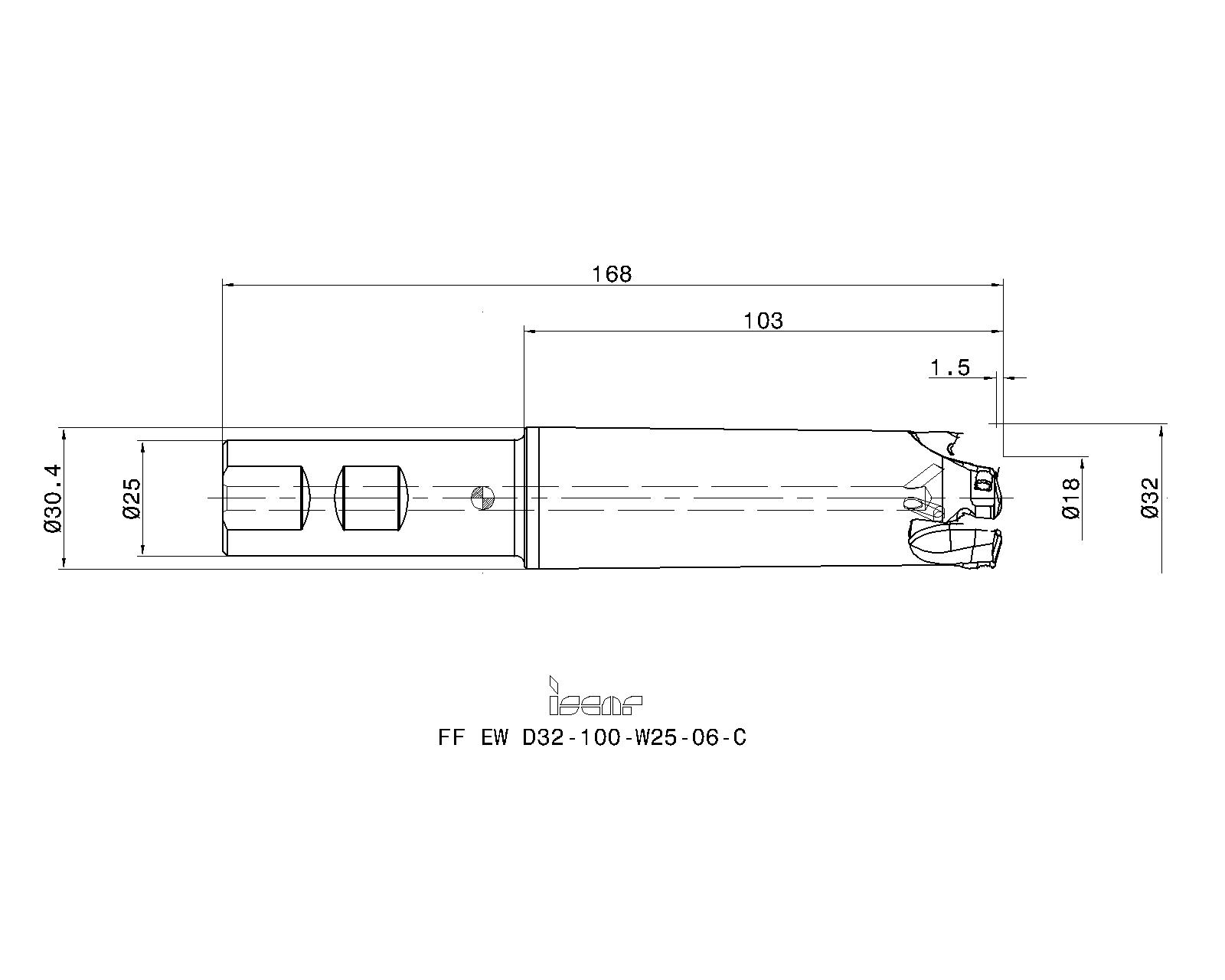 イスカル フィードミル 高送り加工用エンドミル FFEW ( FF EW D25-080-C25-06-C ) イスカルジャパン(株) ネット