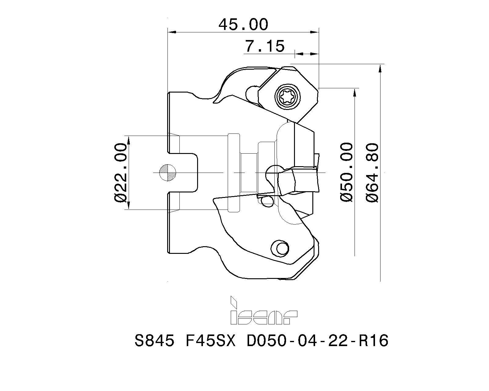 ISCAR Cutting Tools - Metal Working Tools - S845 F45SX-16