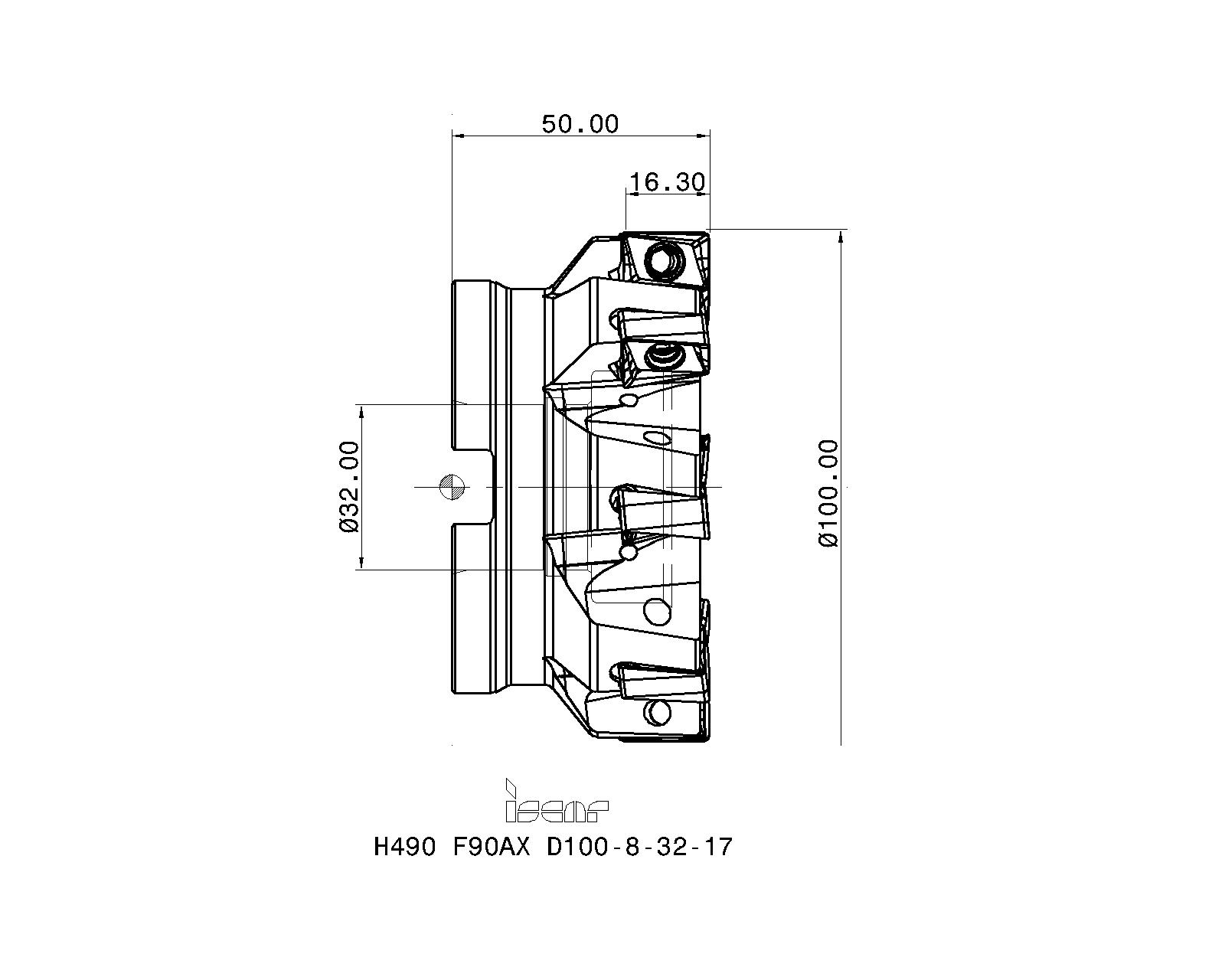 ISCAR Cutting Tools - Metal Working Tools - H490 F90AX-17