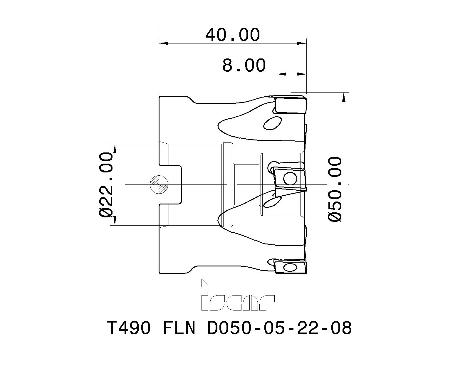 ISCAR Cutting Tools - Metal Working Tools - T490 FLN-08 : 3104893