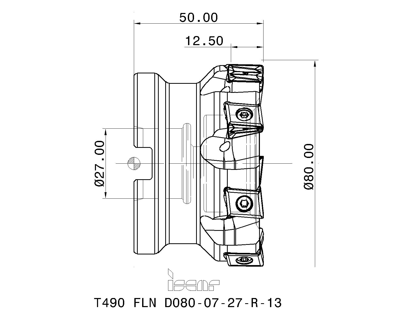 ISCAR Cutting Tools - Metal Working Tools - T490 FLN-13 : 3105318