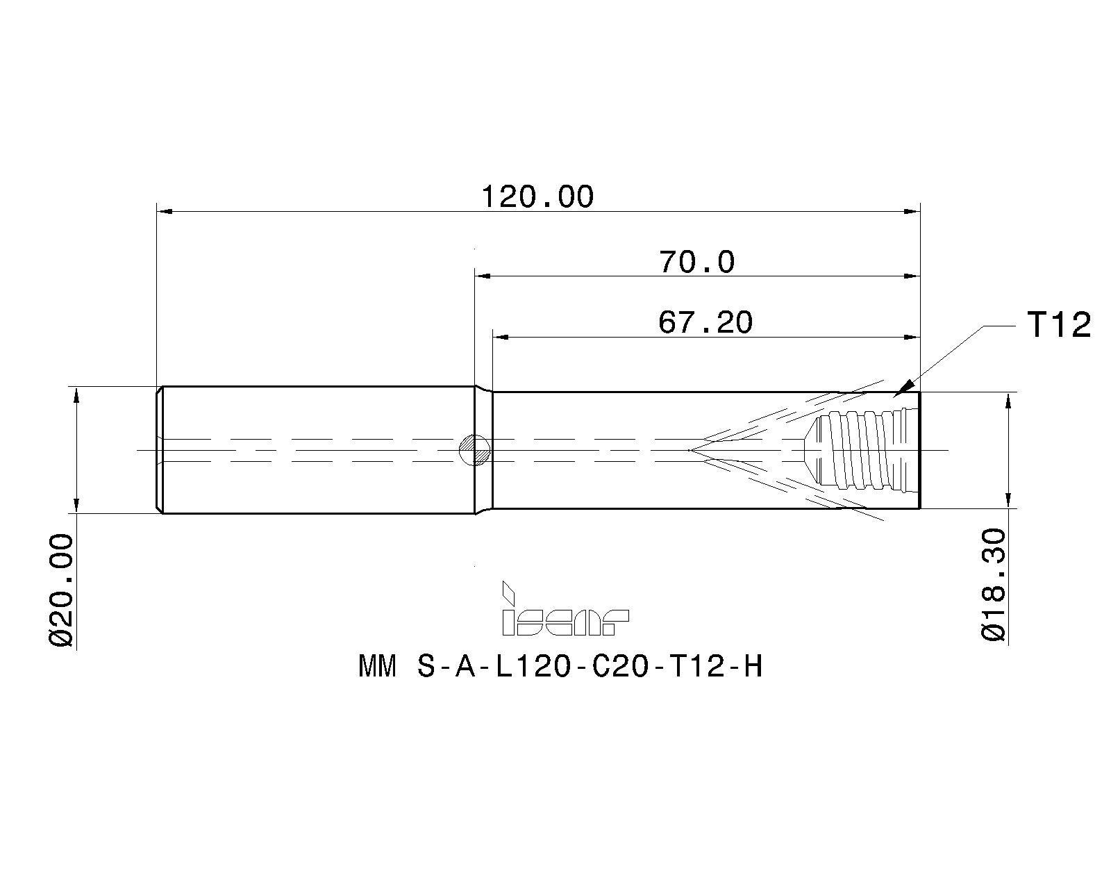 最低価格の イスカル フライス工具 マルチマスター ホルダー ストレートシャンク 全長70mm シャンク径10.0mm 品番:MM S-A-L070-C10-T06-C  2243547