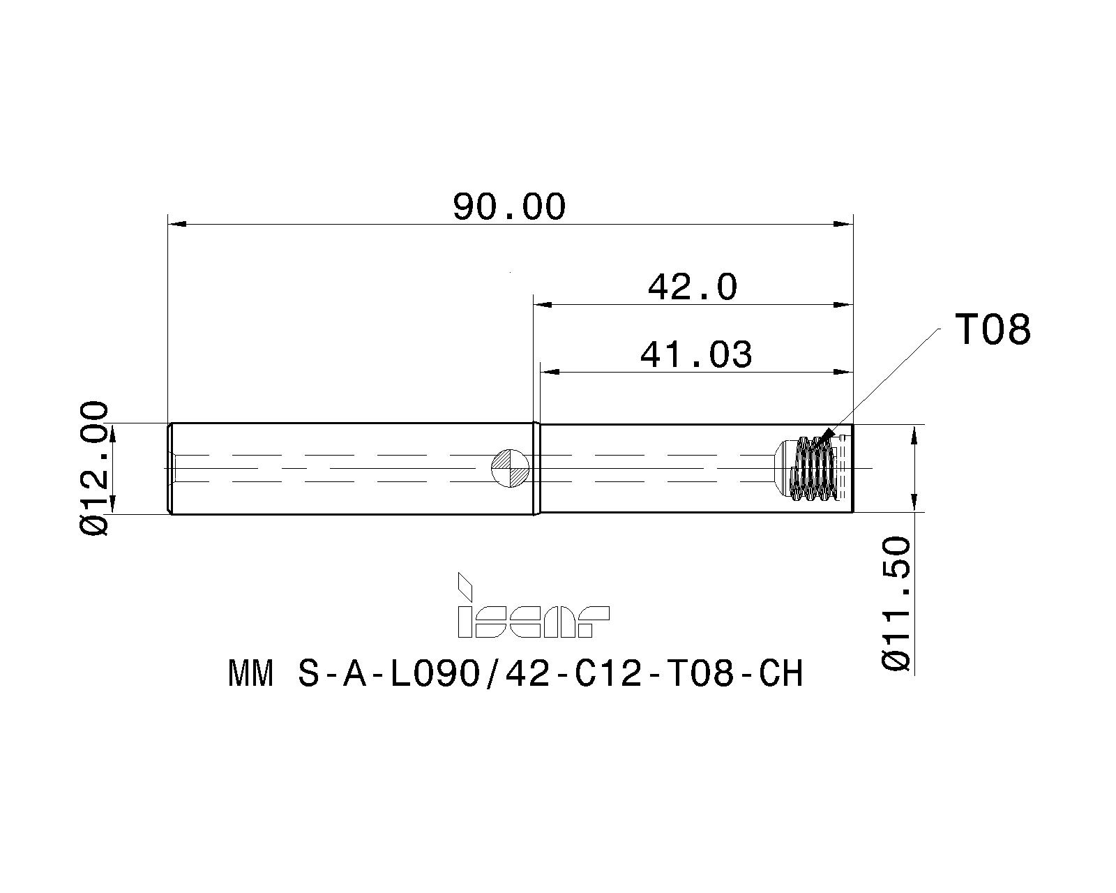 イスカル MMS-A-L250-C25-T15-C （1個入り） 切削、切断、穴あけ