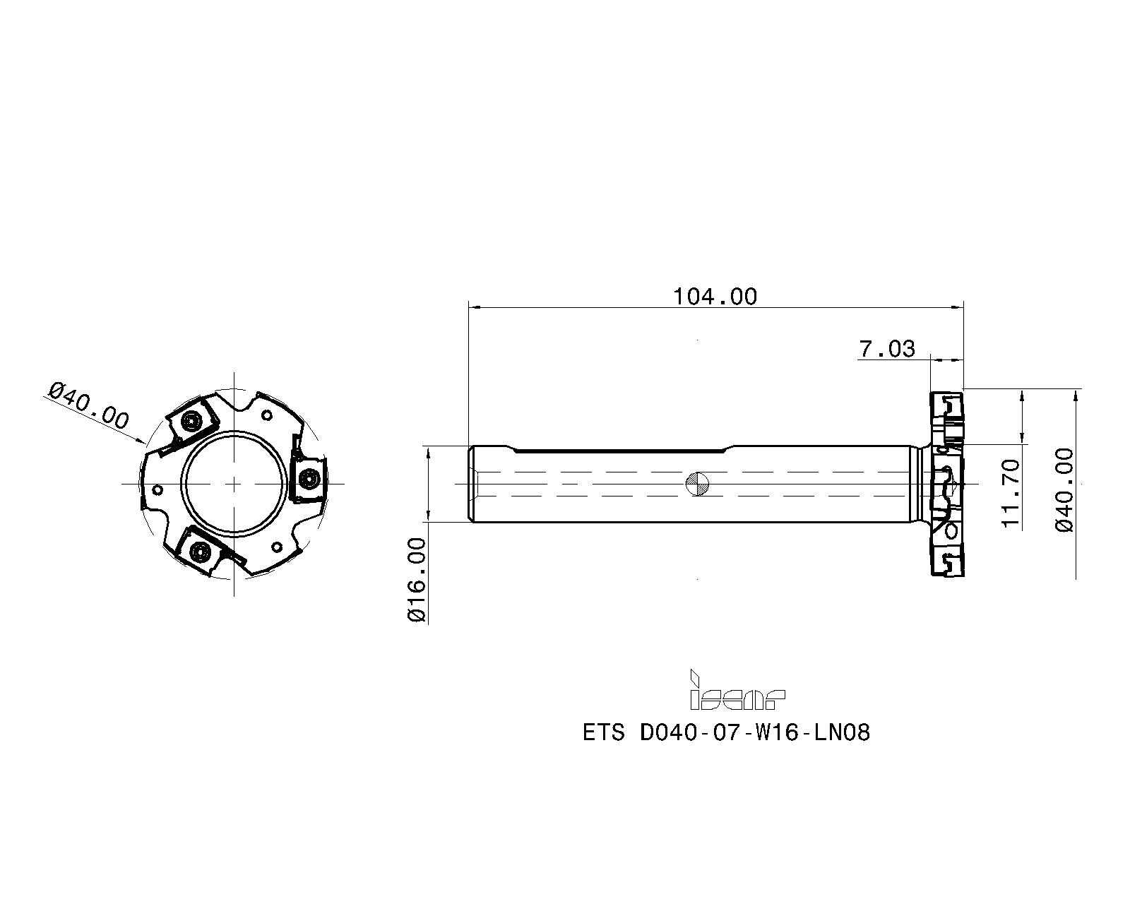 ISCAR Cutting Tools - Metal Working Tools - ETS-LN08 : 3106148