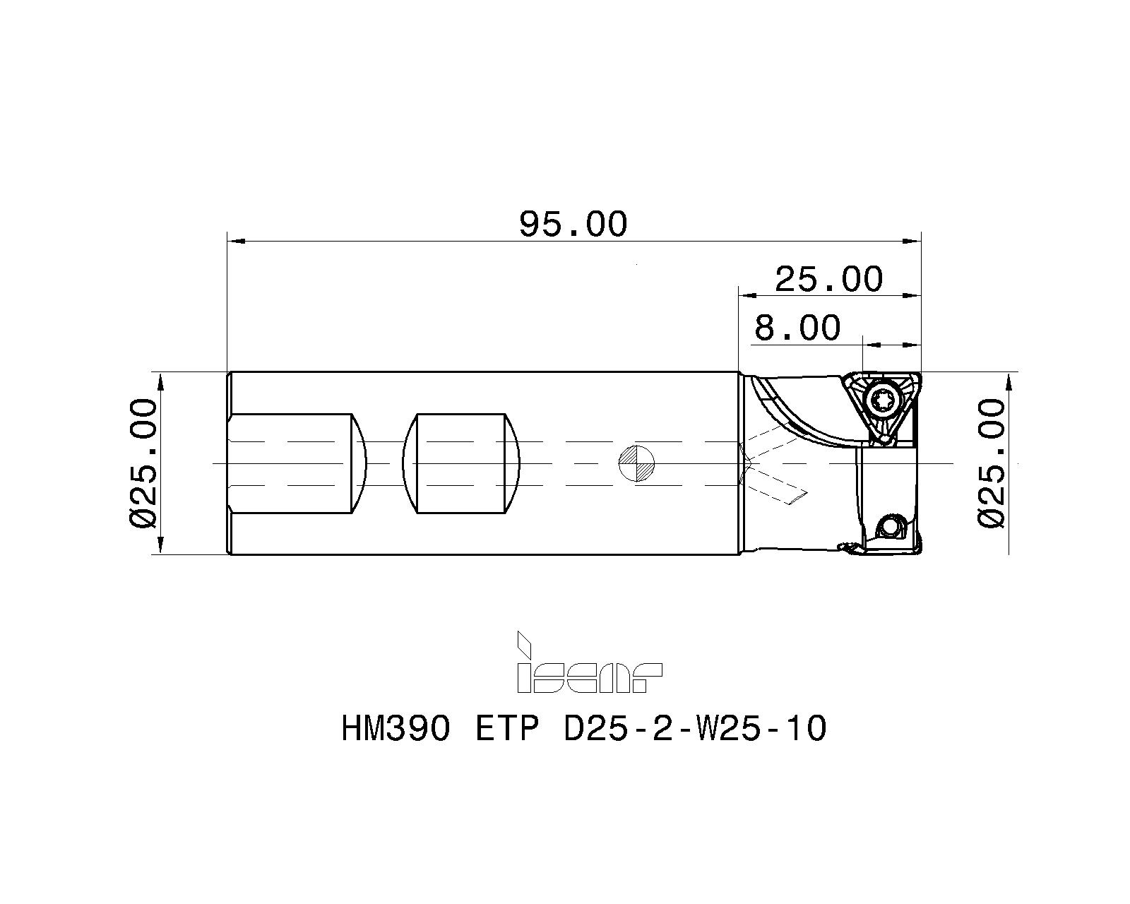 ISCAR Cutting Tools - Metal Working Tools - HM390 ETP-10 : 3106413