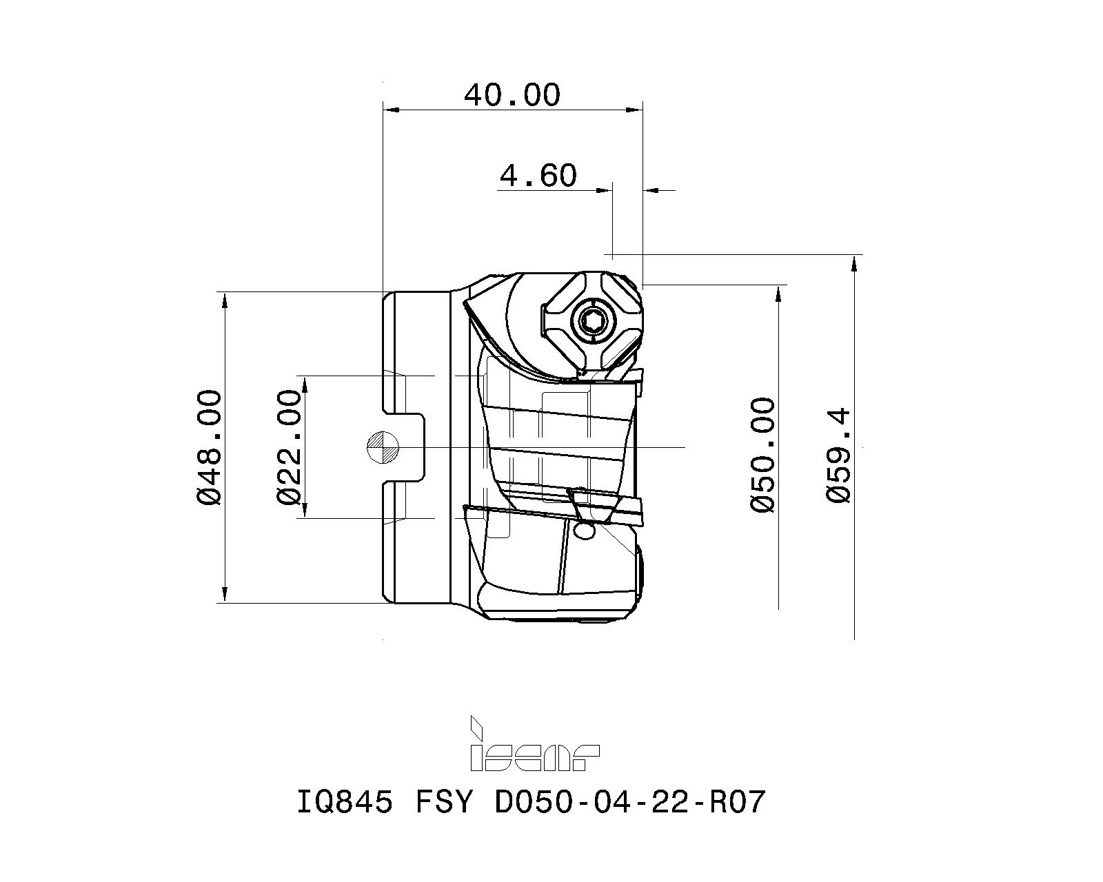 ISCAR Cutting Tools - Metal Working Tools - IQ845 FSY-R07