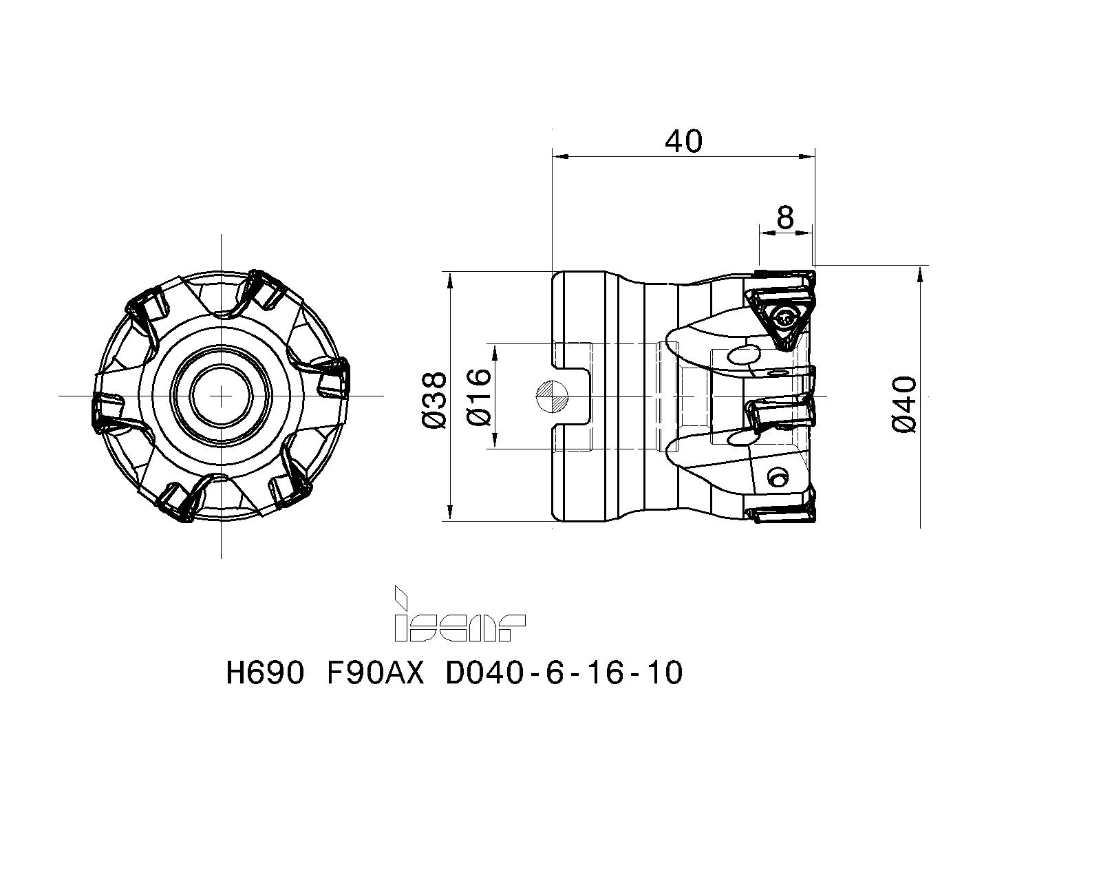 ISCAR Cutting Tools - Metal Working Tools - H690 F90AX-10 