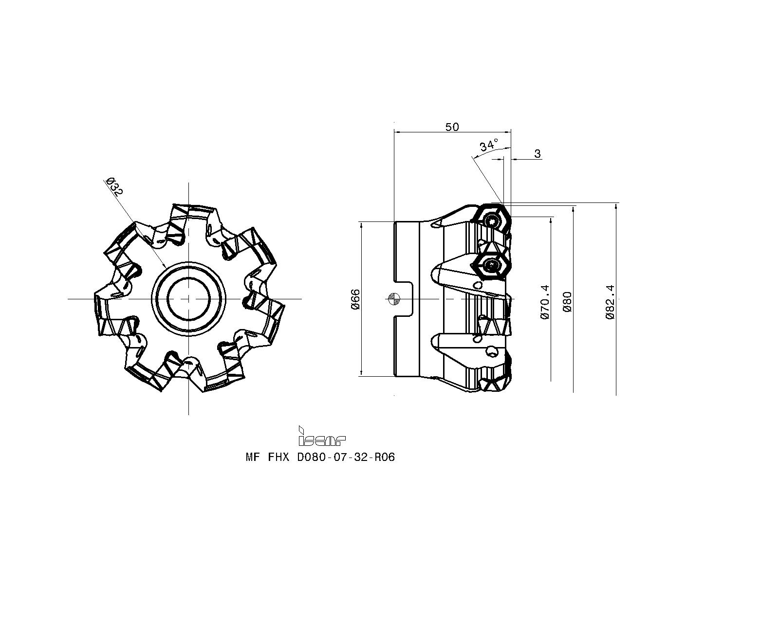 ISCAR Cutting Tools - Metal Working Tools - MF FHX-R06 : 3106883