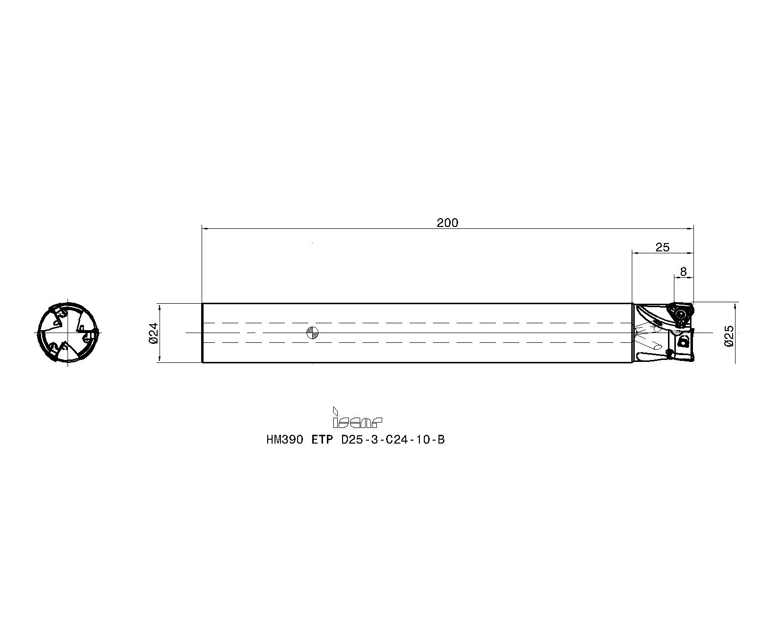 ISCAR Cutting Tools - Metal Working Tools - HM390 ETP-10 : 3107036