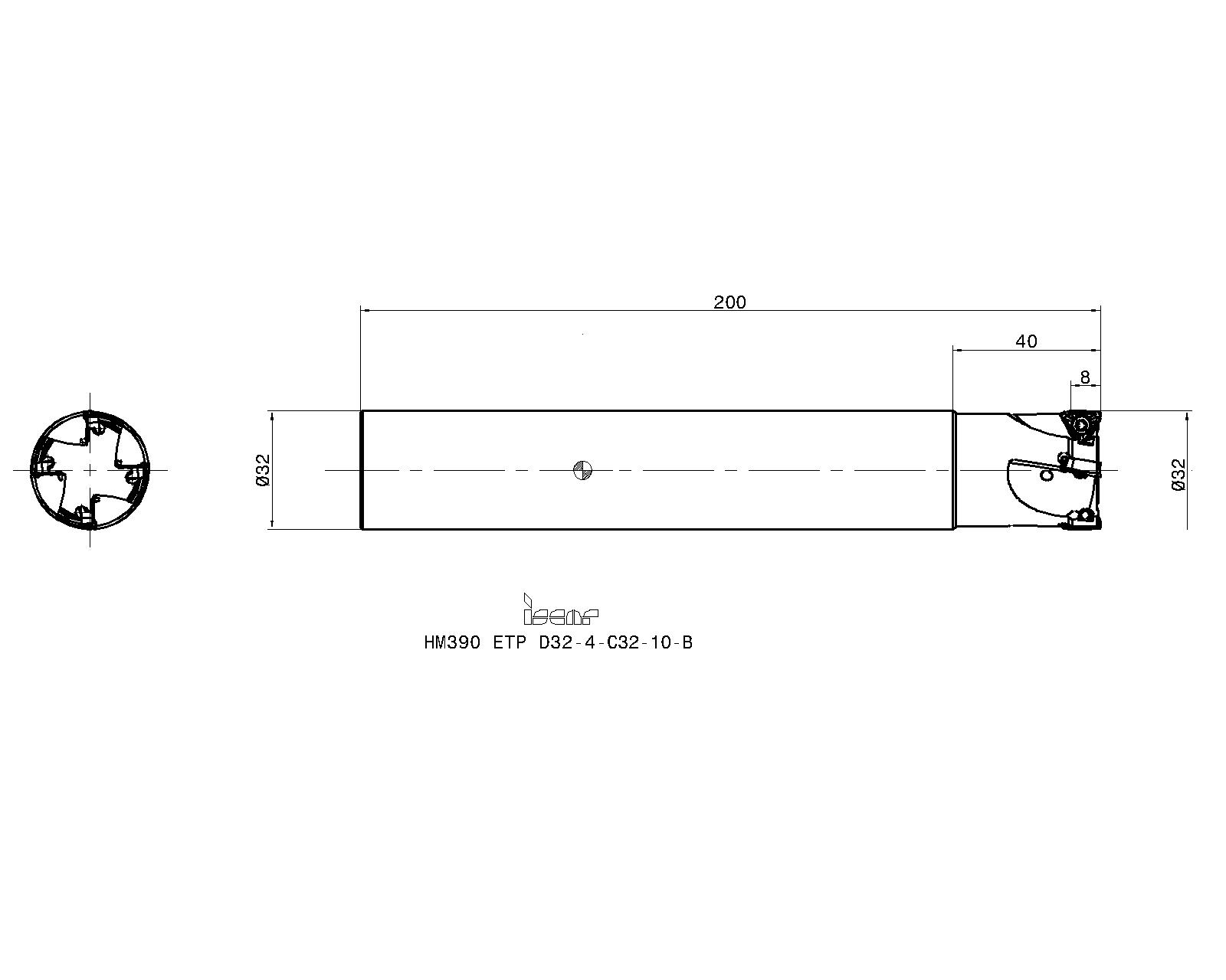 ISCAR Cutting Tools - Metal Working Tools - HM390 ETP-10 : 3107039