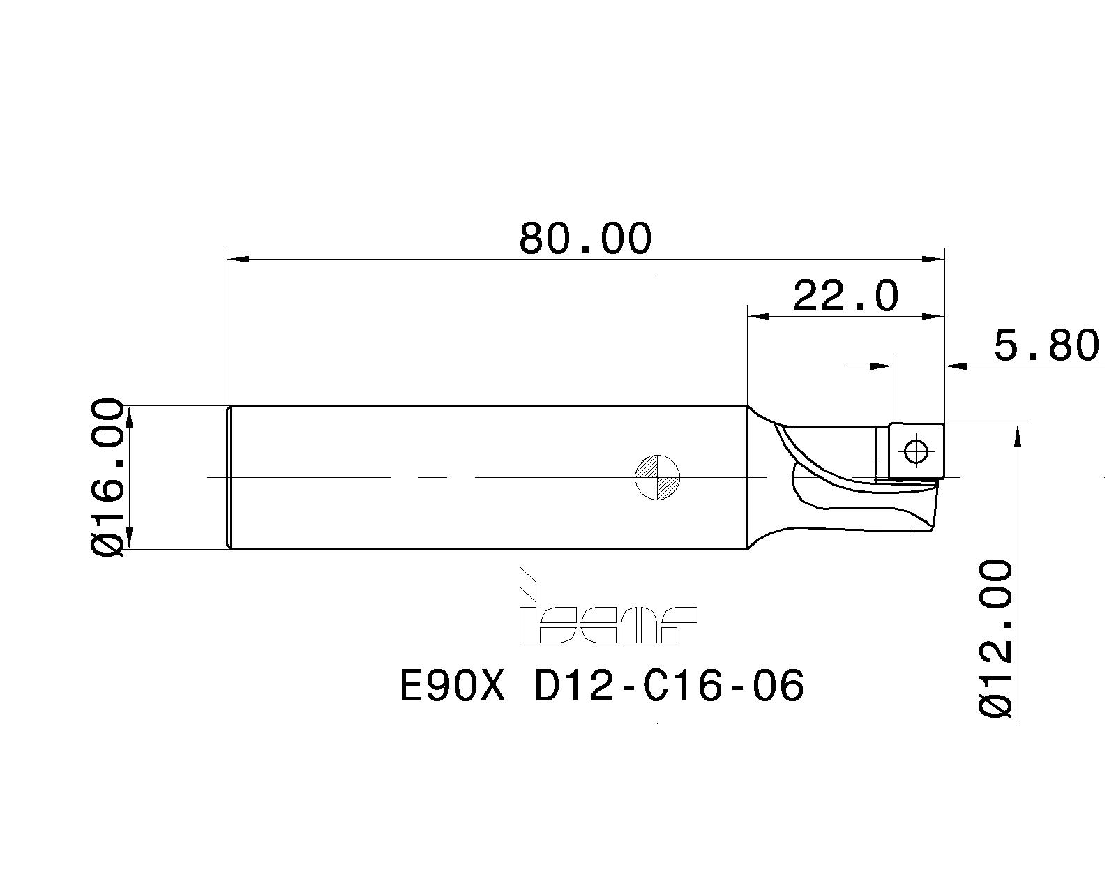 ハイレーキ イスカル ヘリクアッド E90X D12-C16-06 工具の楽市 - 通販