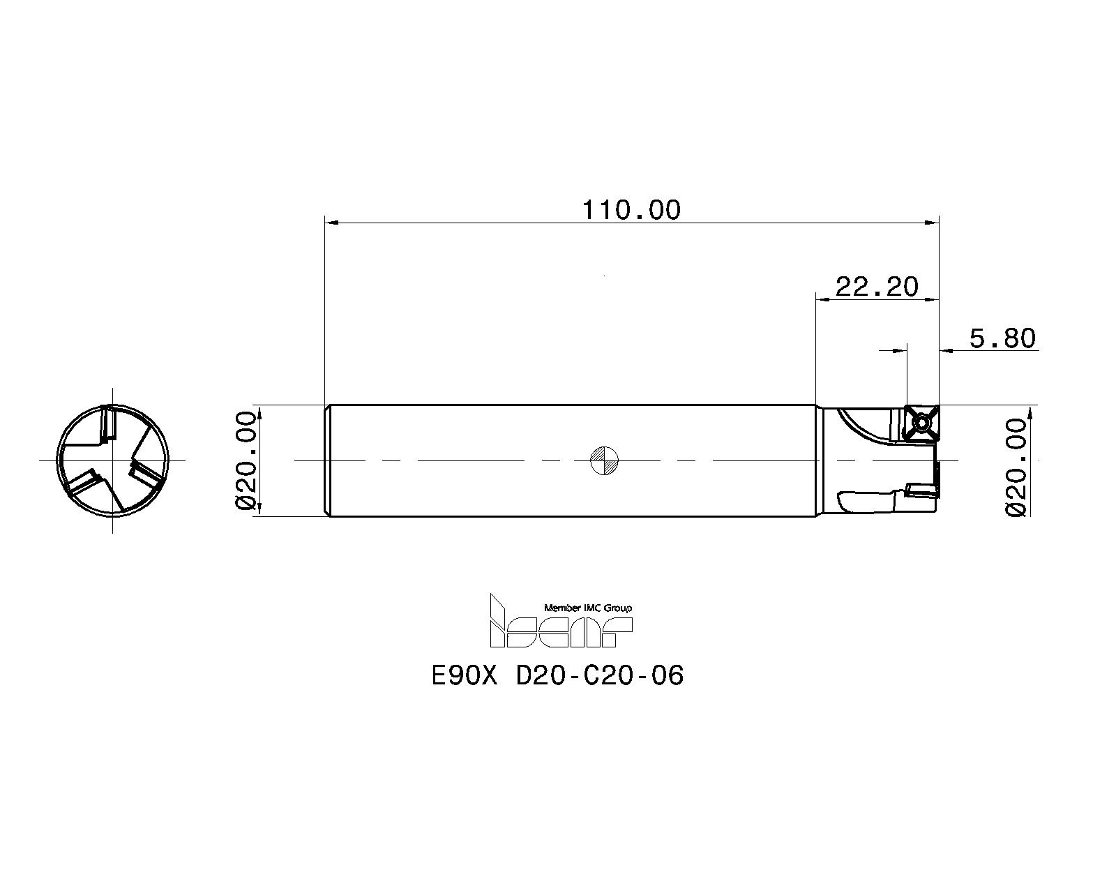 ISCAR Cutting Tools - Metal Working Tools - E90X : 3110504 - E90X 