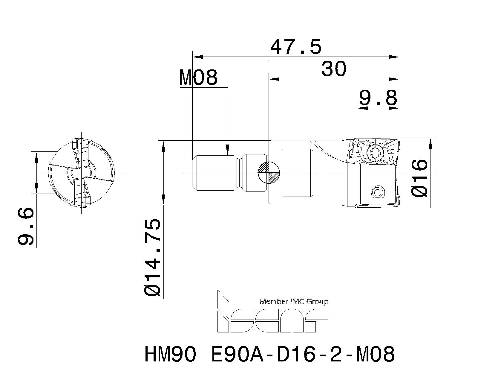 イスカル ヘリ2000 エンドミル HM90 E90AD-15 HM90E90AD-D32-2-C32 イスカルジャパン(株) 通販 