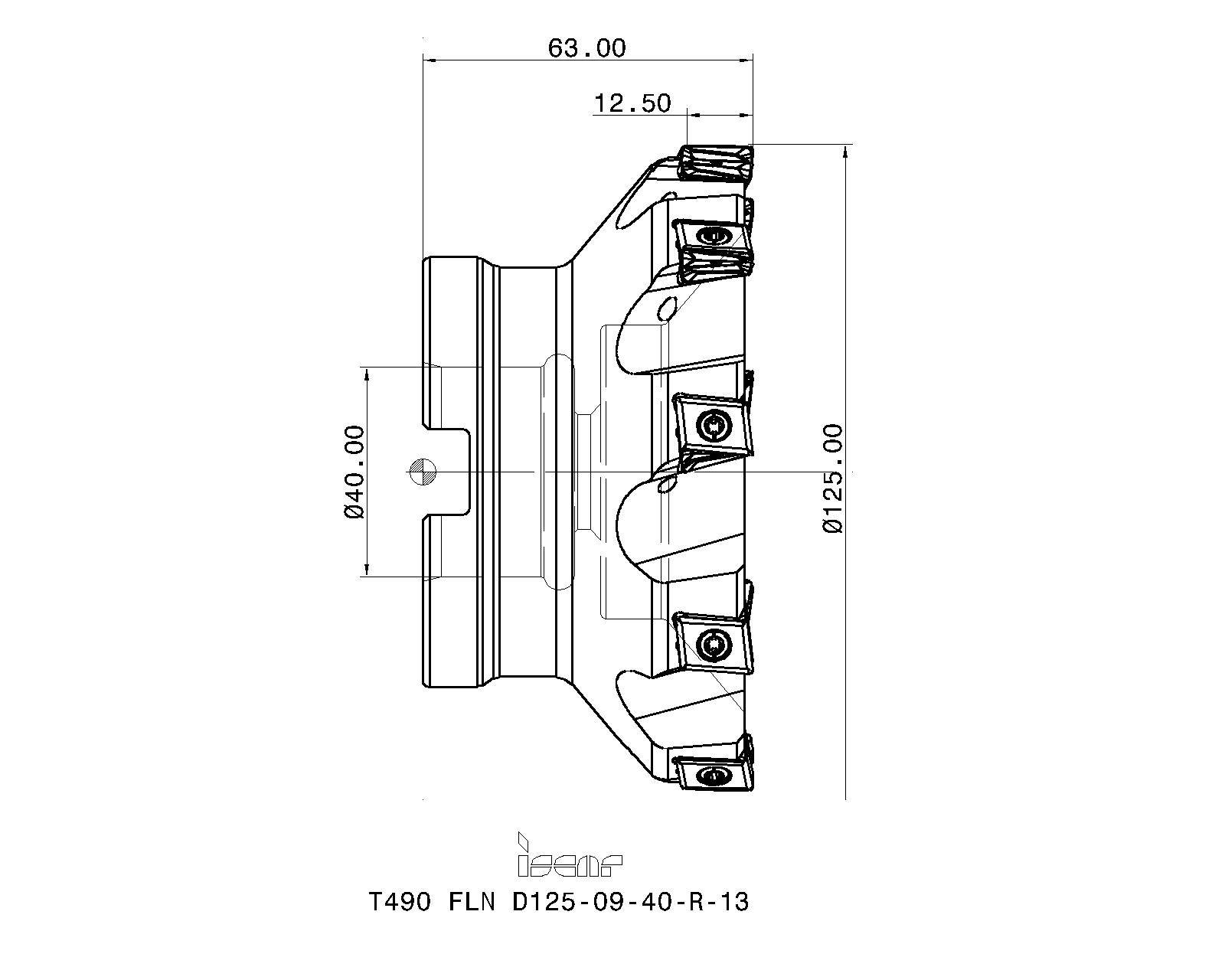 ISCAR Cutting Tools - Metal Working Tools - T490 FLN-13 : 3195111