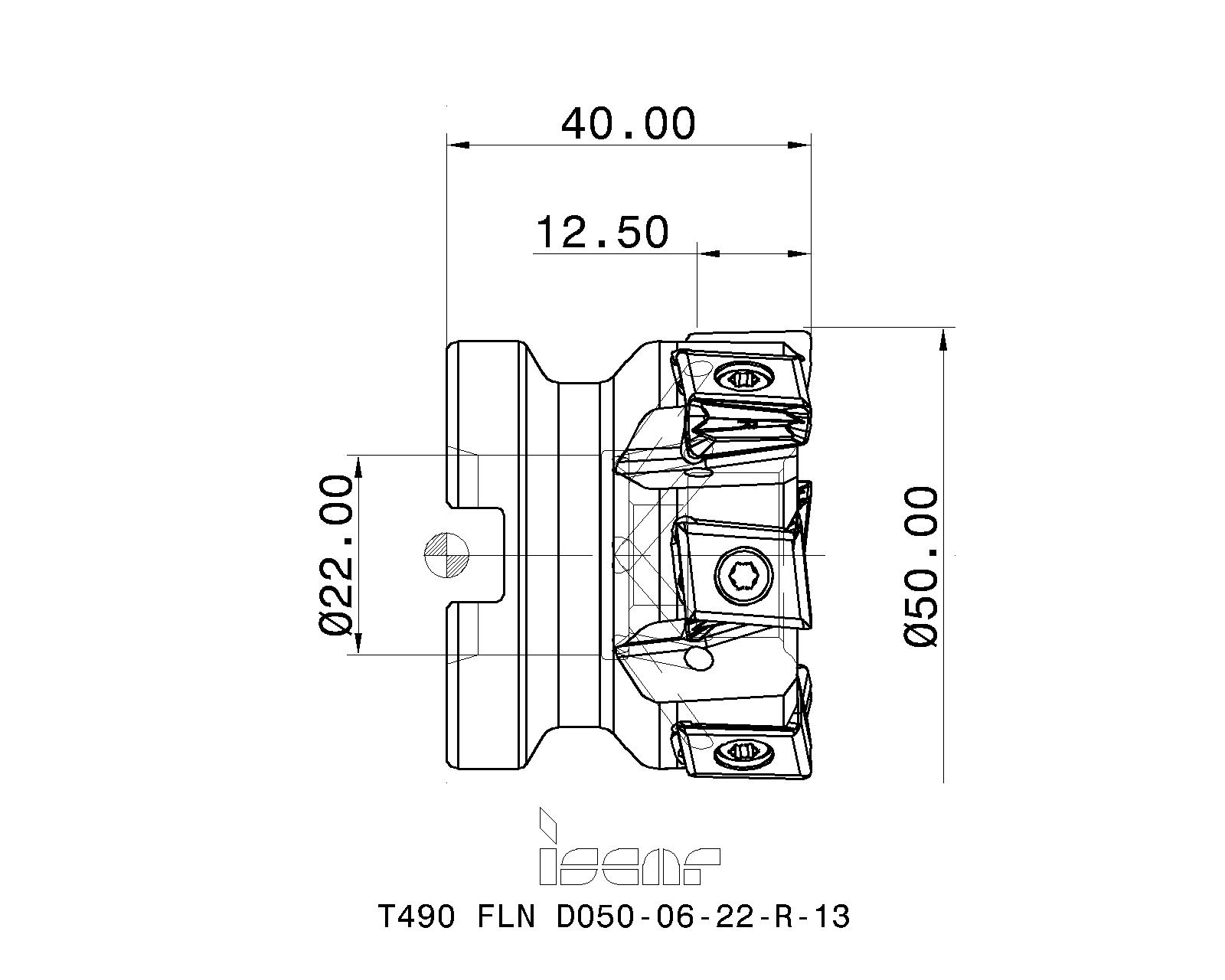 ISCAR Cutting Tools - Metal Working Tools - T490 FLN-13 : 3195768