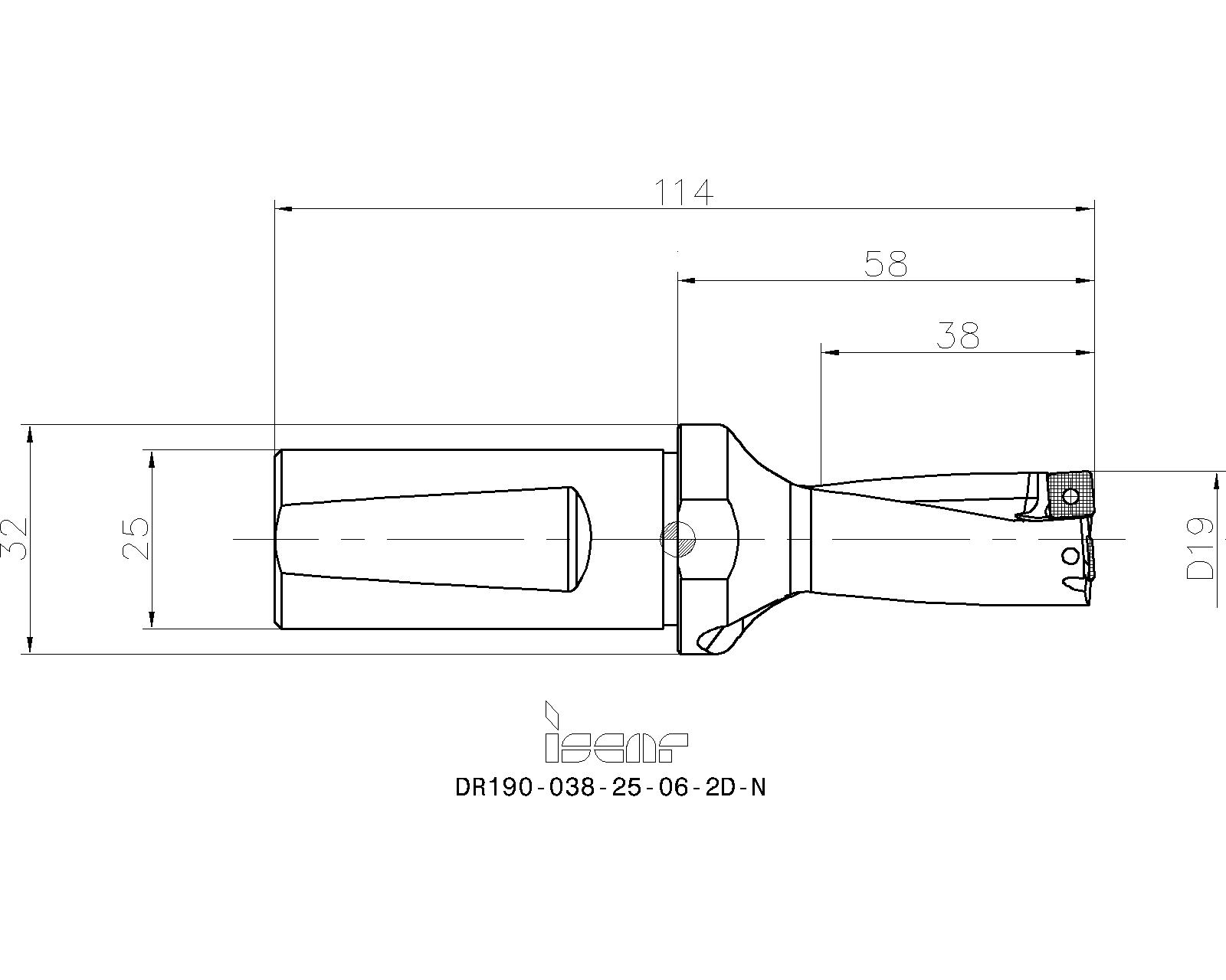 ISCAR Cutting Tools - Metal Working Tools - DR-2D-N : 3201341