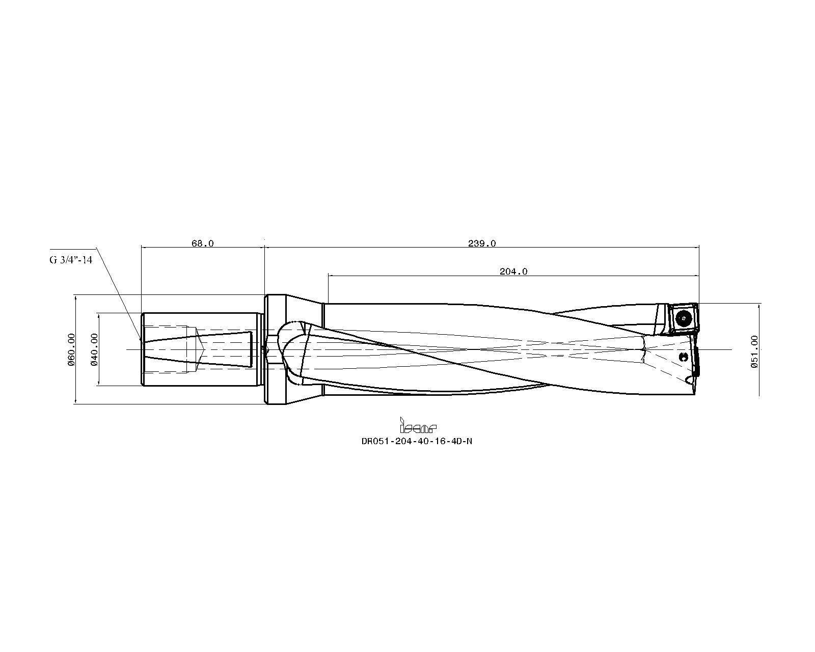 ISCAR Cutting Tools - Metal Working Tools - DR-4D-N : 3201483 ...