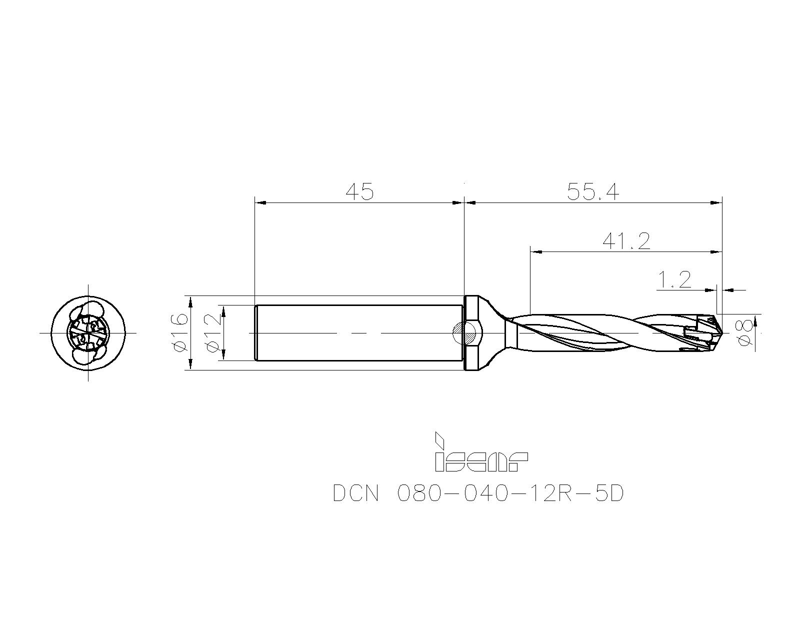 ISCAR Cutting Tools Metal Working Tools DCN R5D 3202650 DCN 08004012R5D