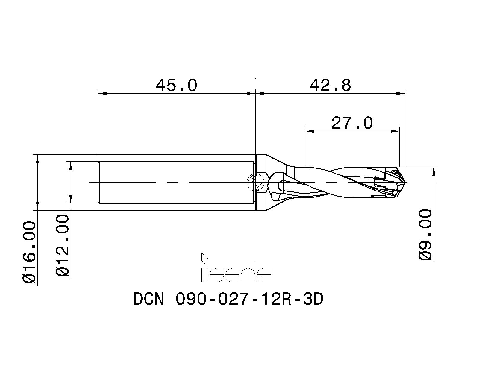 今年の新作から定番まで！ イスカル スモウカム ヘッド交換式ドリルボディ 円筒シャンク 8D 1本 品番