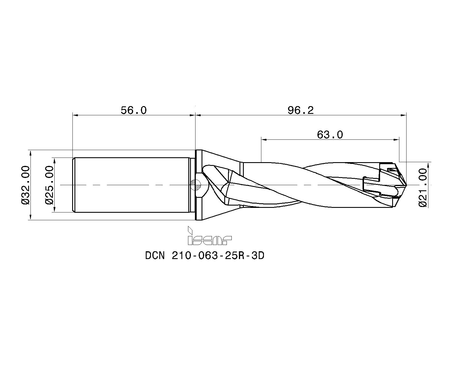 ISCAR Cham Drill DCM 210-063-25A-3D  NEU original Iscar verpackung,mit Rechnung 