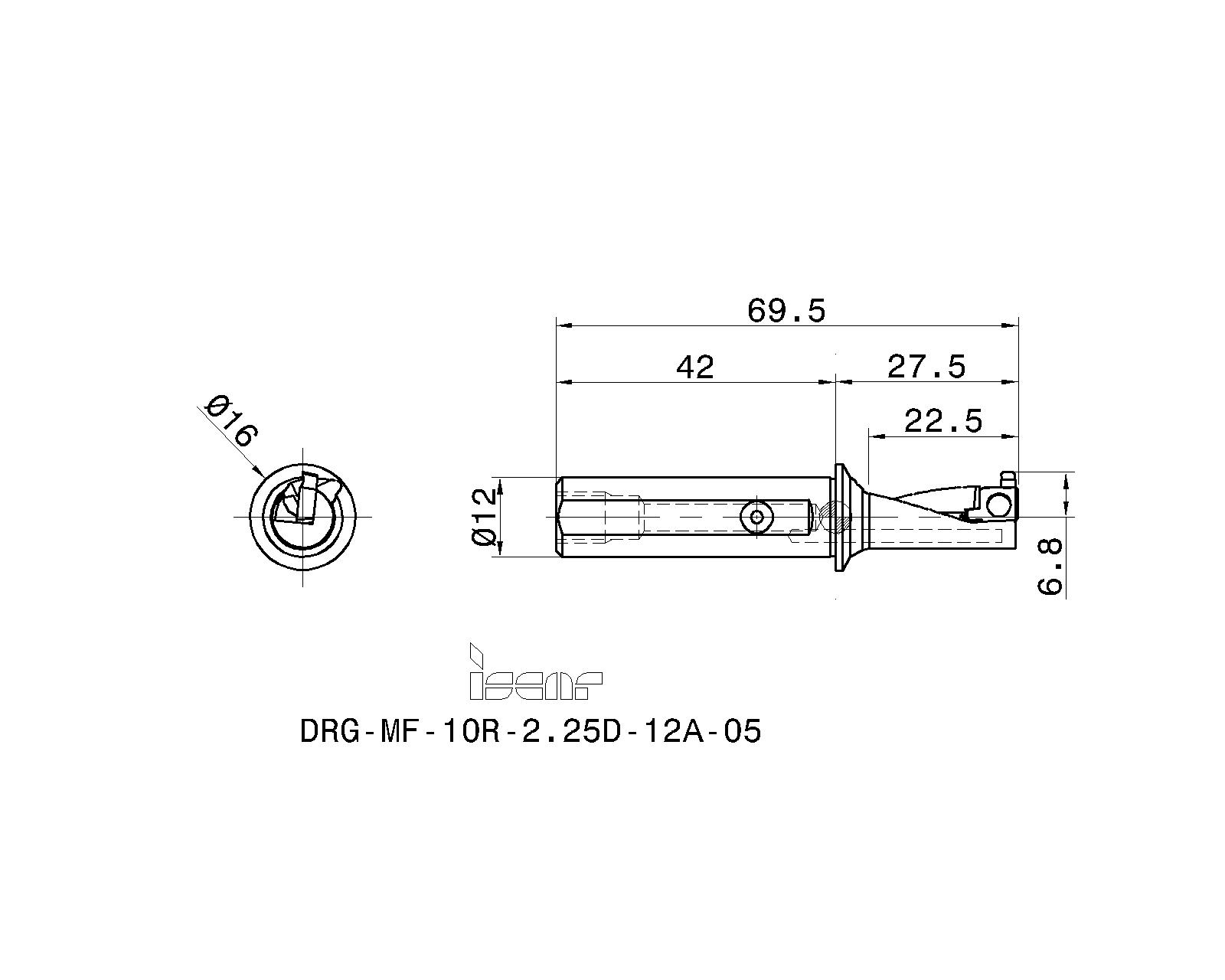 ISCAR Cutting Tools - Metal Working Tools - DRG-MF : 3203443 - DRG