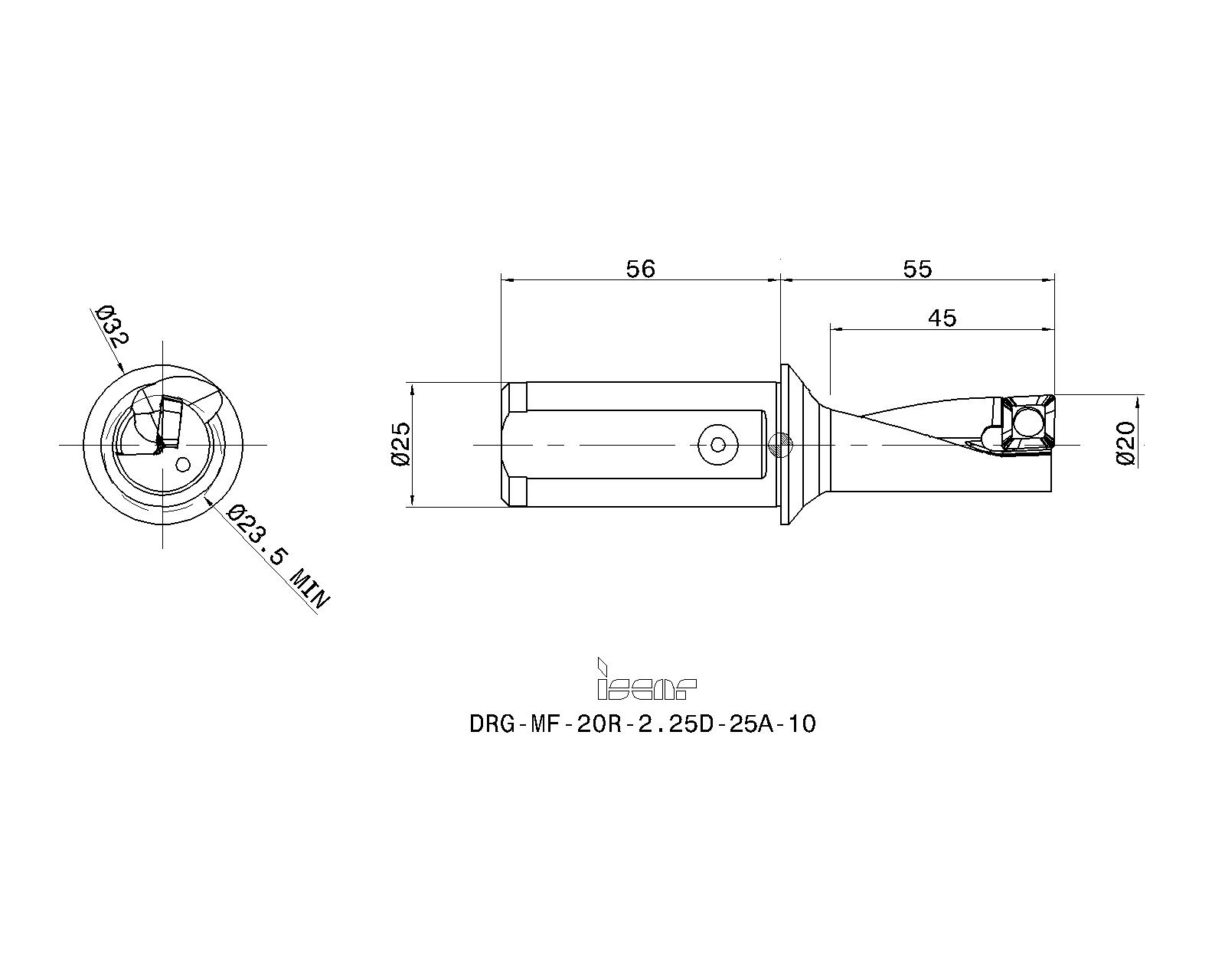 ISCAR Cutting Tools - Metal Working Tools - DRG-MF : 3203447 - DRG