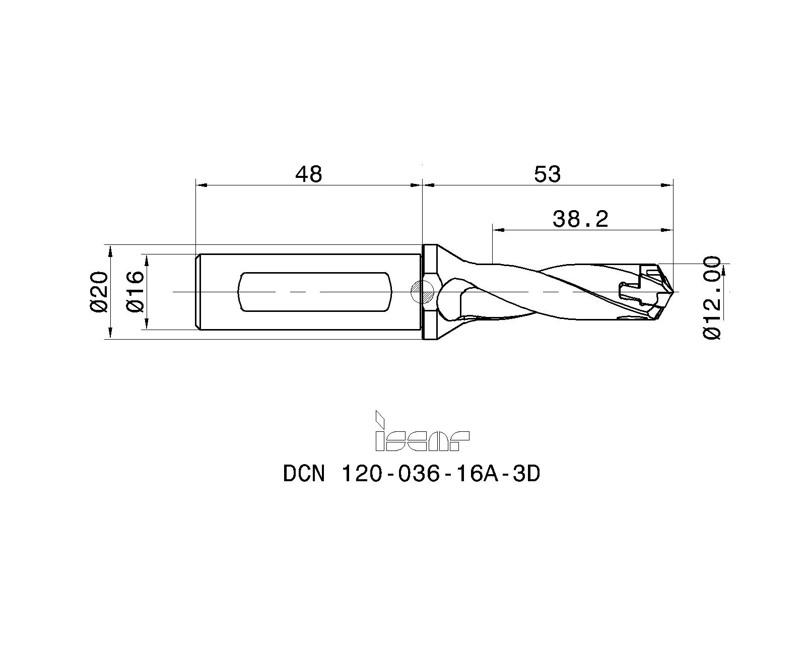 イスカル DCN 280-140-40A-5D スモウカム ヘッド交換式ドリルボディ(回り止めフラット部付シャンク)5D 