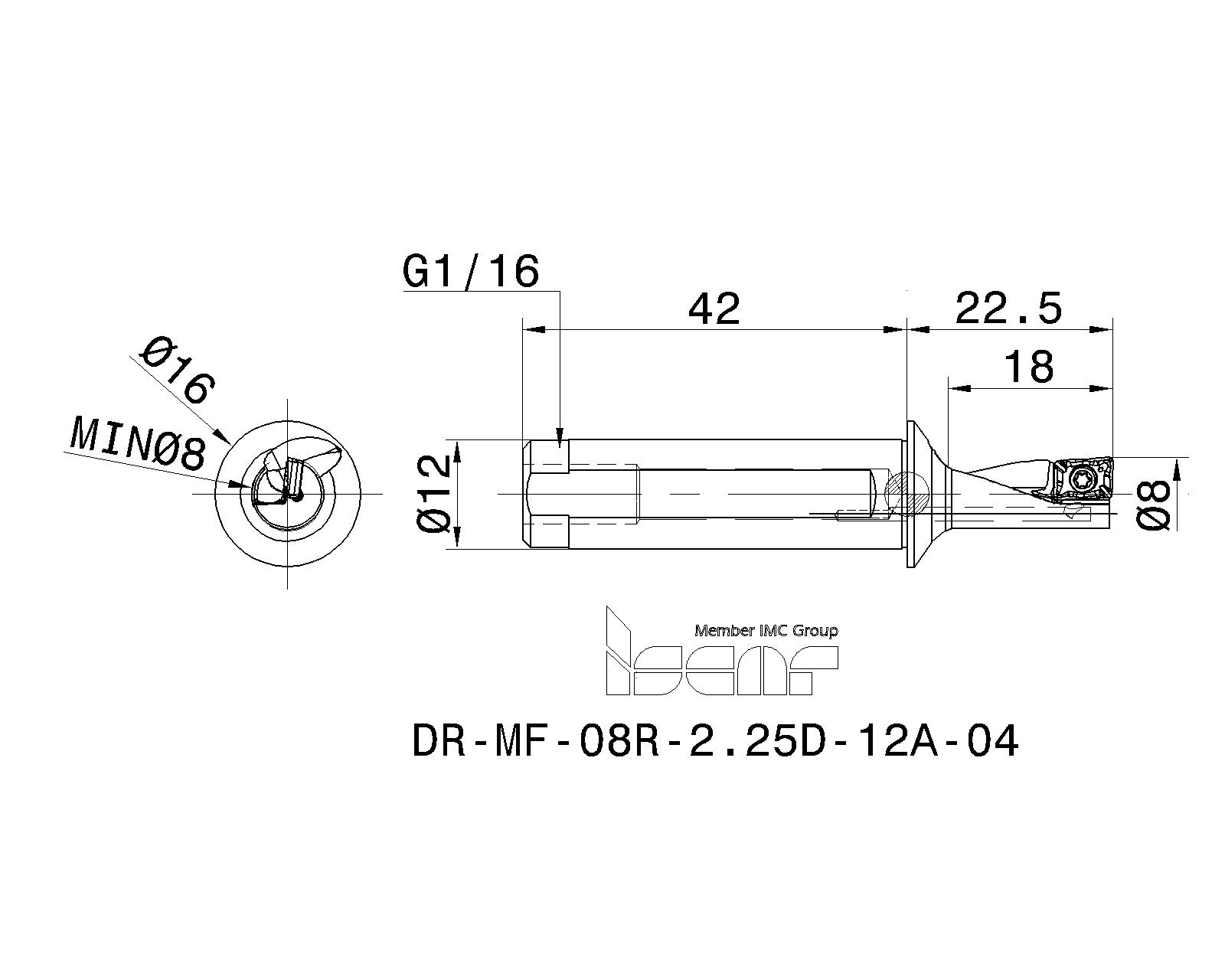 人気急上昇 イスカル DRG-MF-20R-2.25D-25A-10 sushitai.com.mx