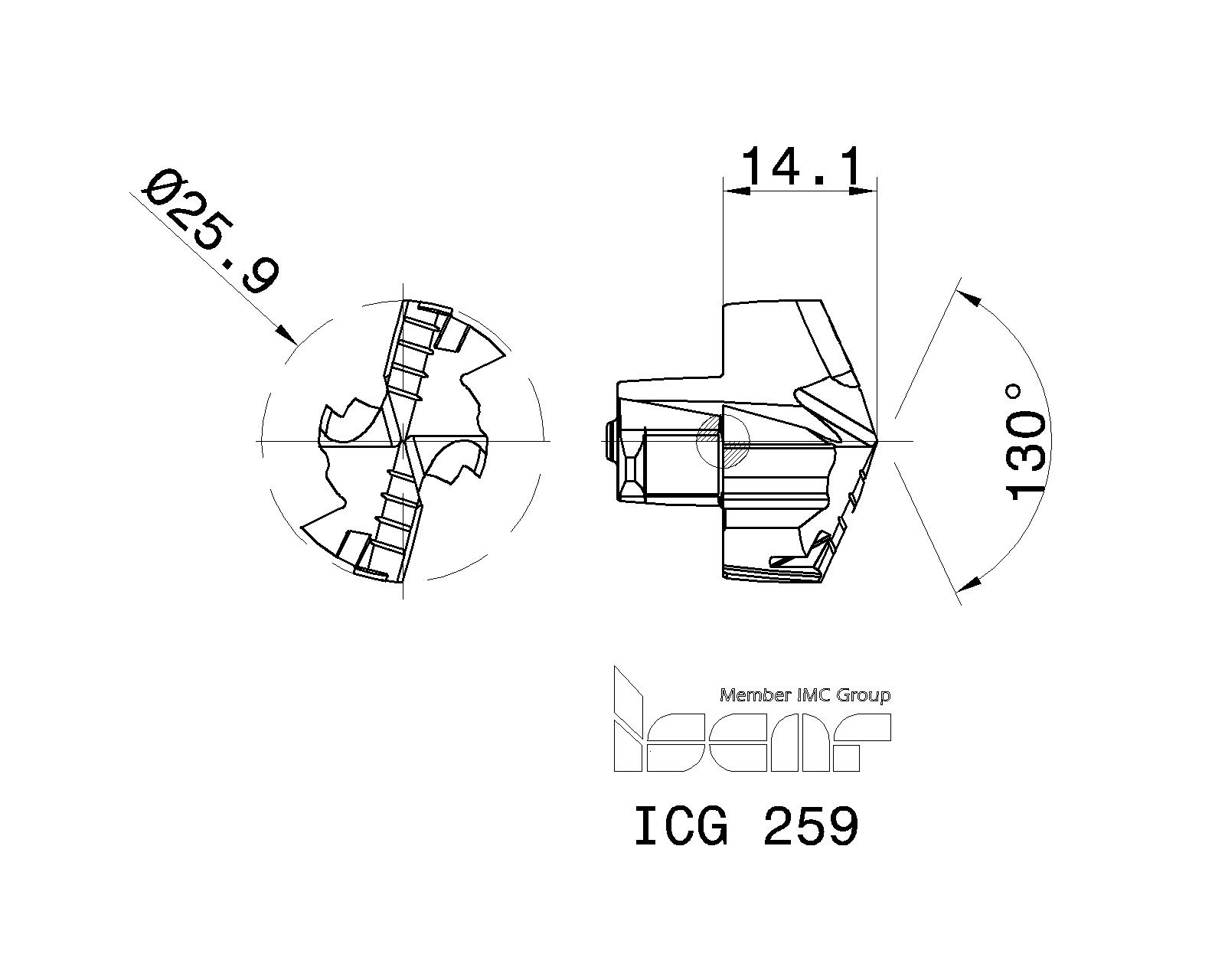ISCAR Cutting Tools Metal Working Tools ICG 3302976 ICG 259