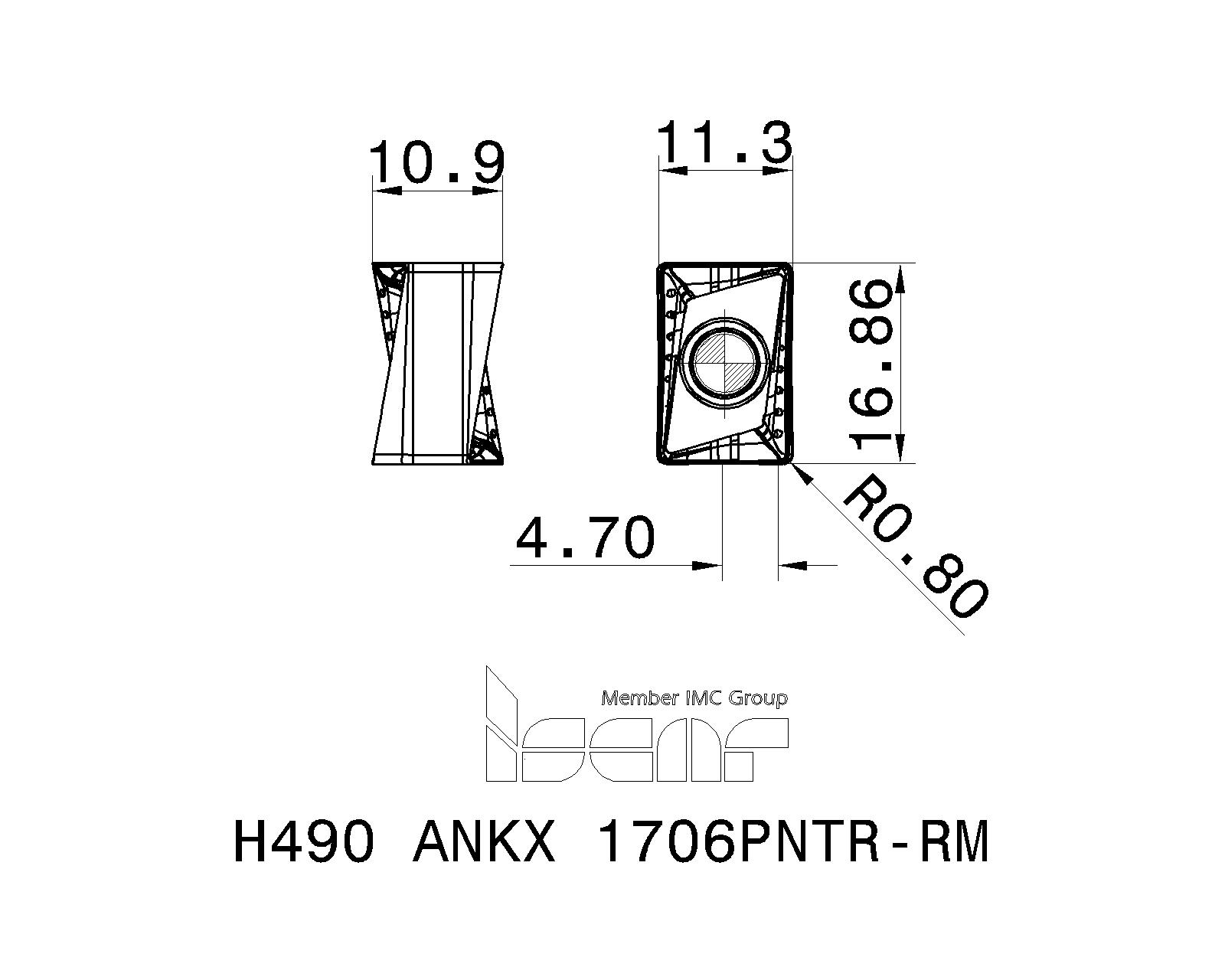 ISCAR Cutting Tools Metal Working Tools H490 ANKX/ANCX17 3305115