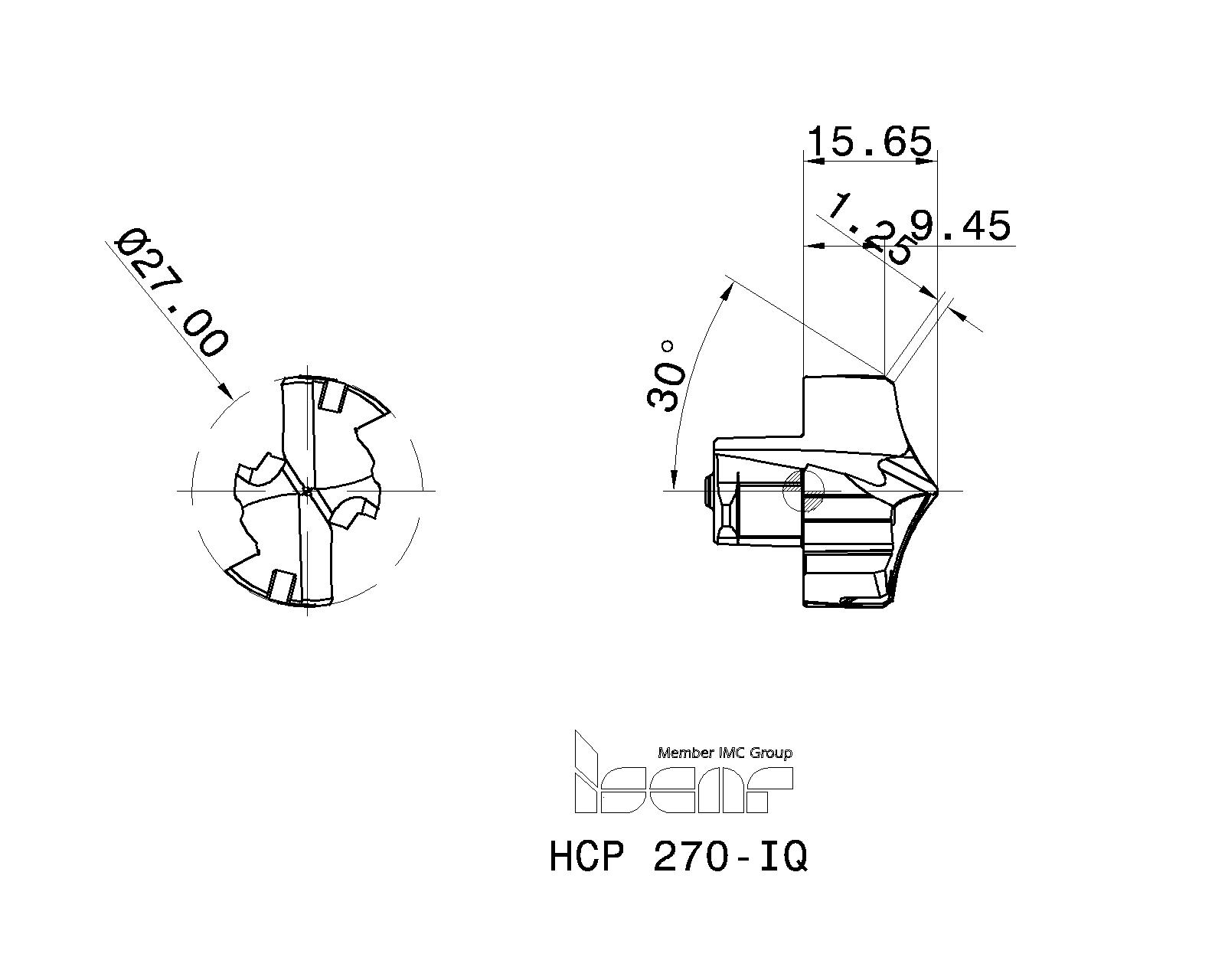 ISCAR Cutting Tools - Metal Working Tools - HCP-IQ : 3311005 - HCP 270-IQ