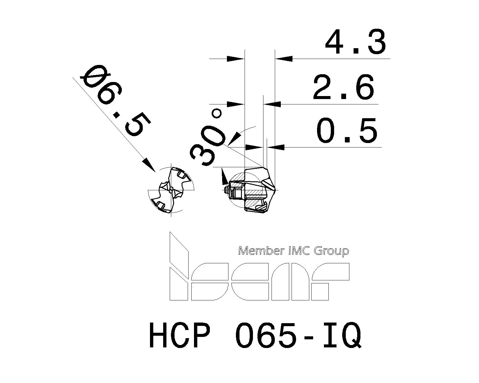 ISCAR Cutting Tools Metal Working Tools HCPIQ 3311597 HCP 065IQ