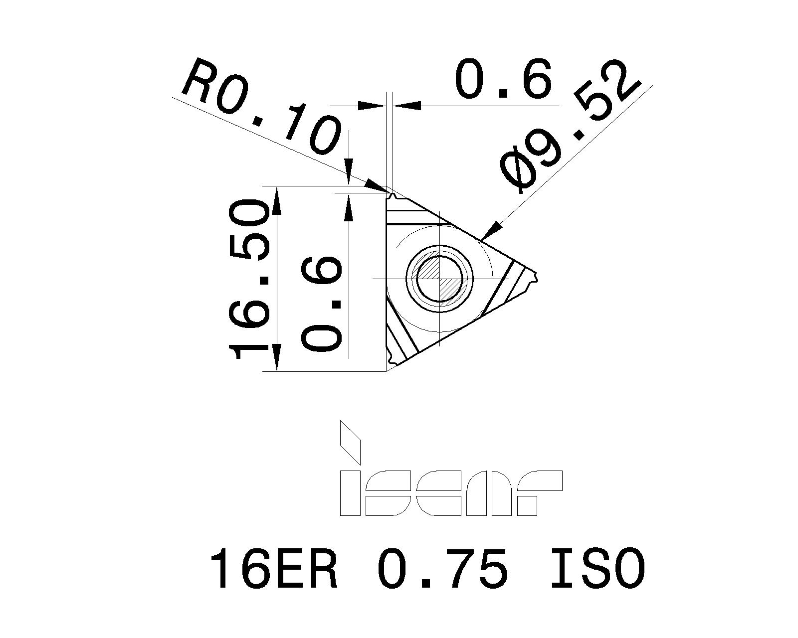 ISCAR Cutting Tools Metal Working Tools ER/LISO 3318593 16ER 0