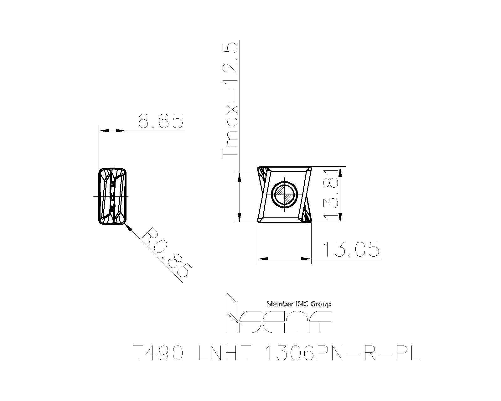 10 PC ISCAR inserts T490 LNHT 1306PN-R-PL IC830 