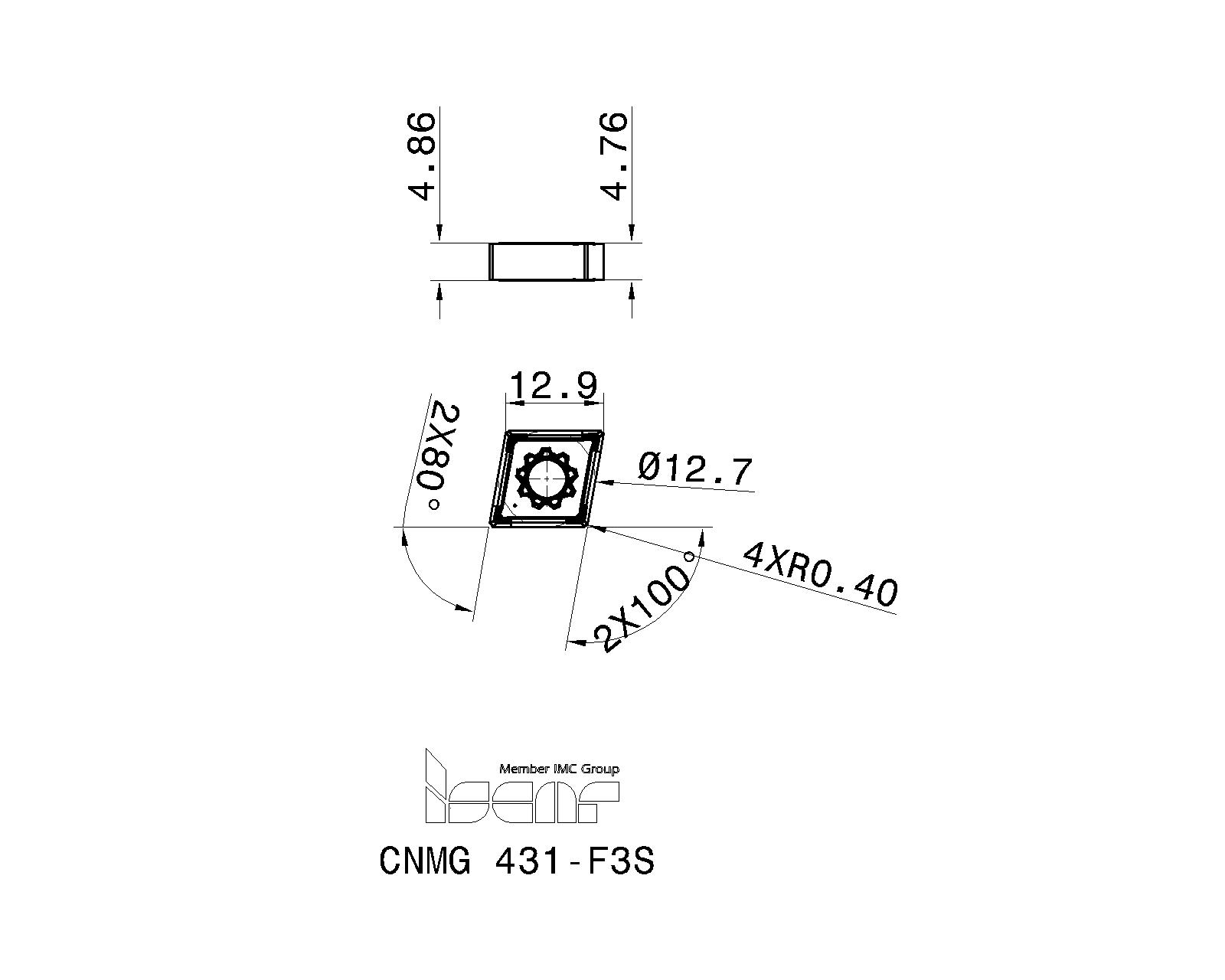 ISCAR Cutting Tools - Metal Working Tools - CNMG-F3S : 3321183