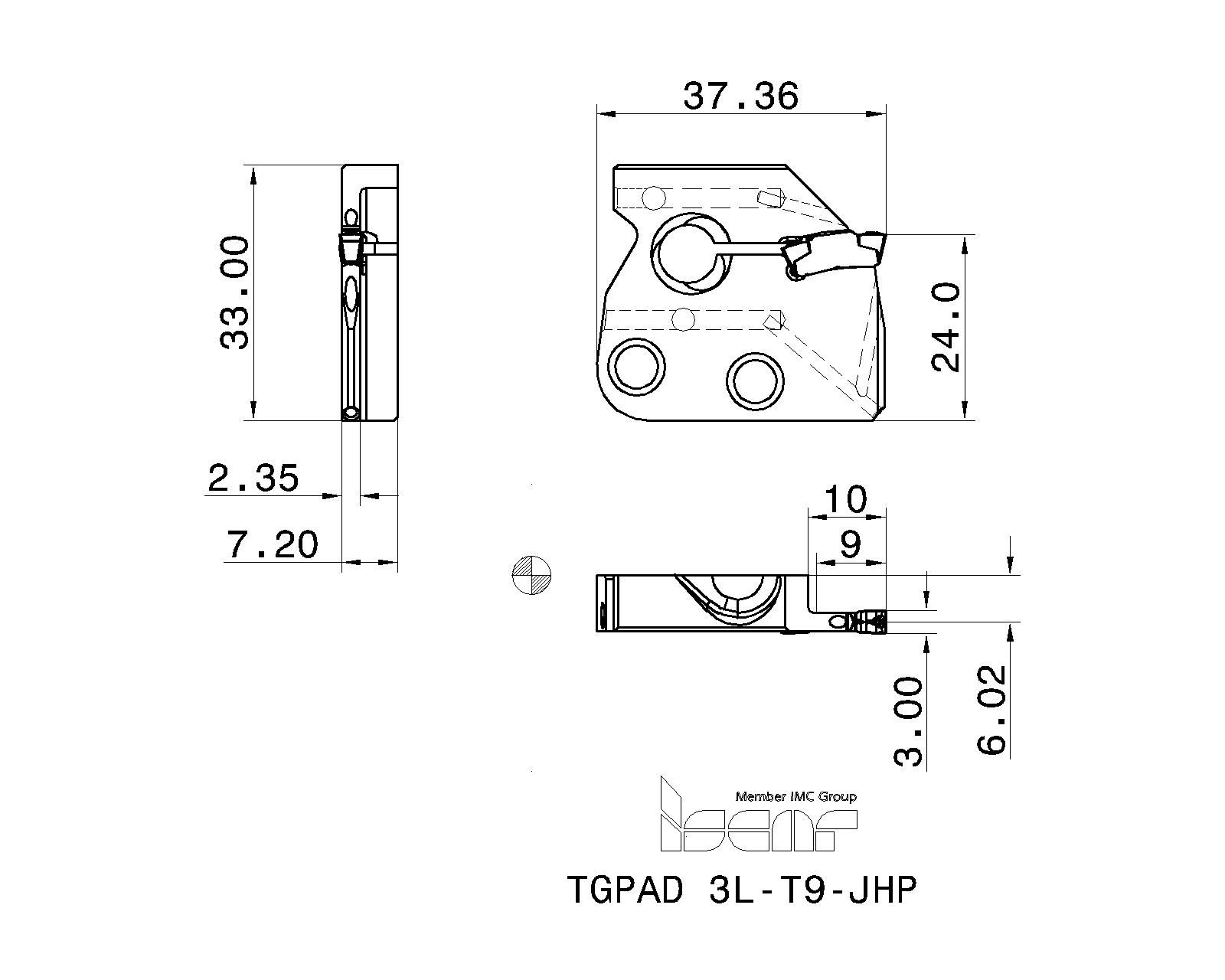 ISCAR Cutting Tools - Metal Working Tools - TGPAD-JHP : 3321881
