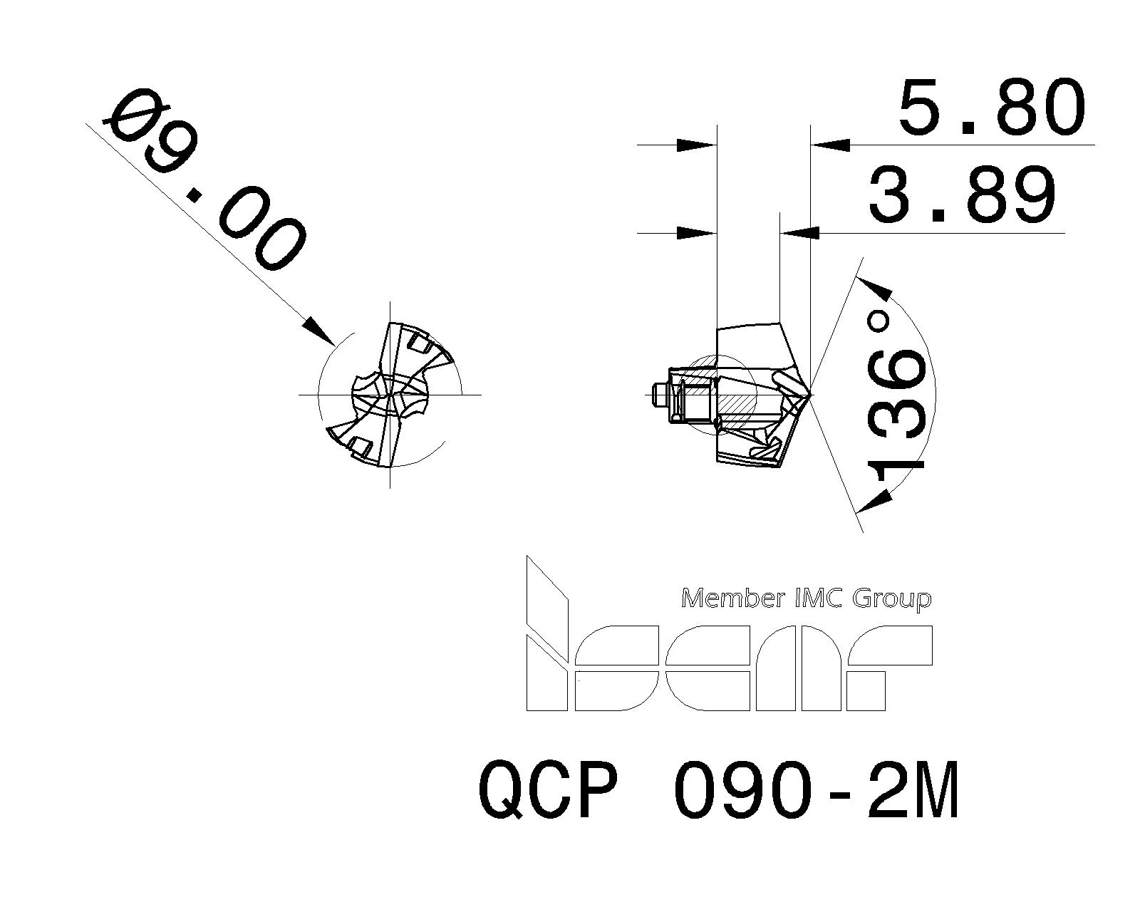 ISCAR Cutting Tools Metal Working Tools QCP2M 3325615 QCP 0902M