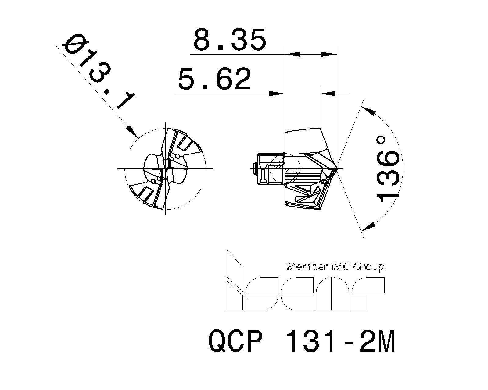 ISCAR Cutting Tools Metal Working Tools QCP2M 3325656 QCP 1312M