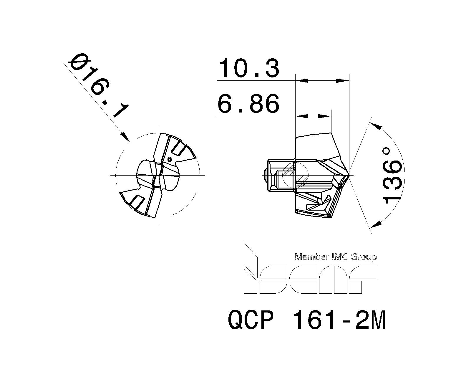 ISCAR Cutting Tools Metal Working Tools QCP2M 3325685 QCP 1612M