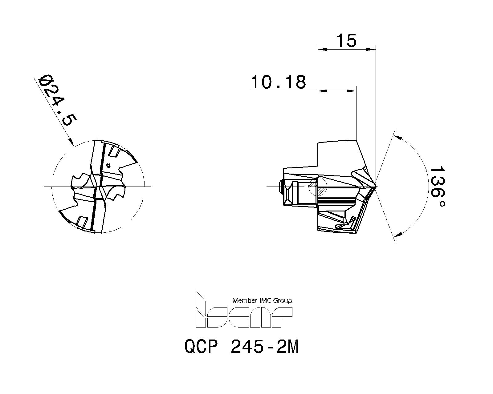 ISCAR Cutting Tools Metal Working Tools QCP2M 3325748 QCP 2452M