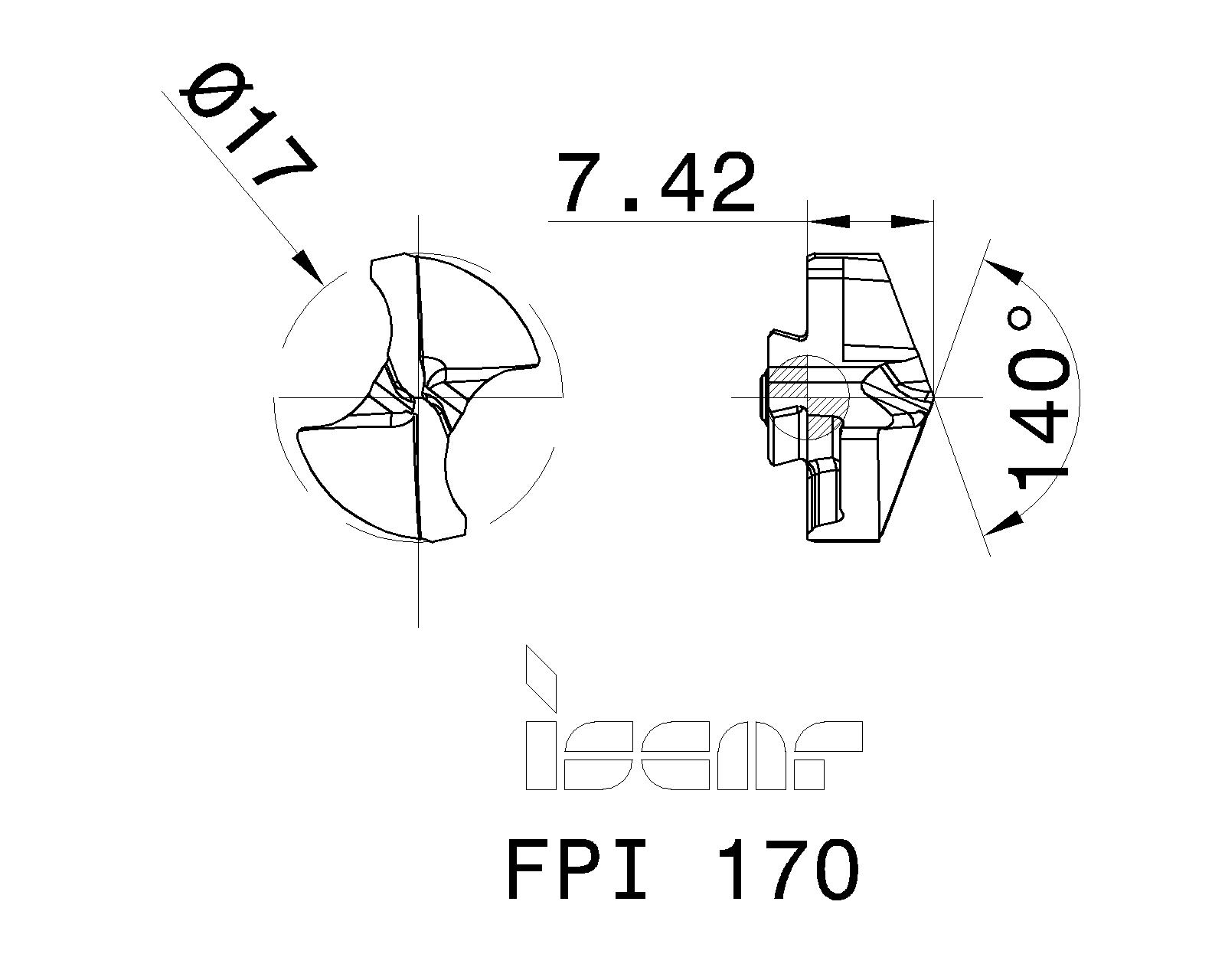 ISCAR Cutting Tools Metal Working Tools FPI 3326043 FPI 170