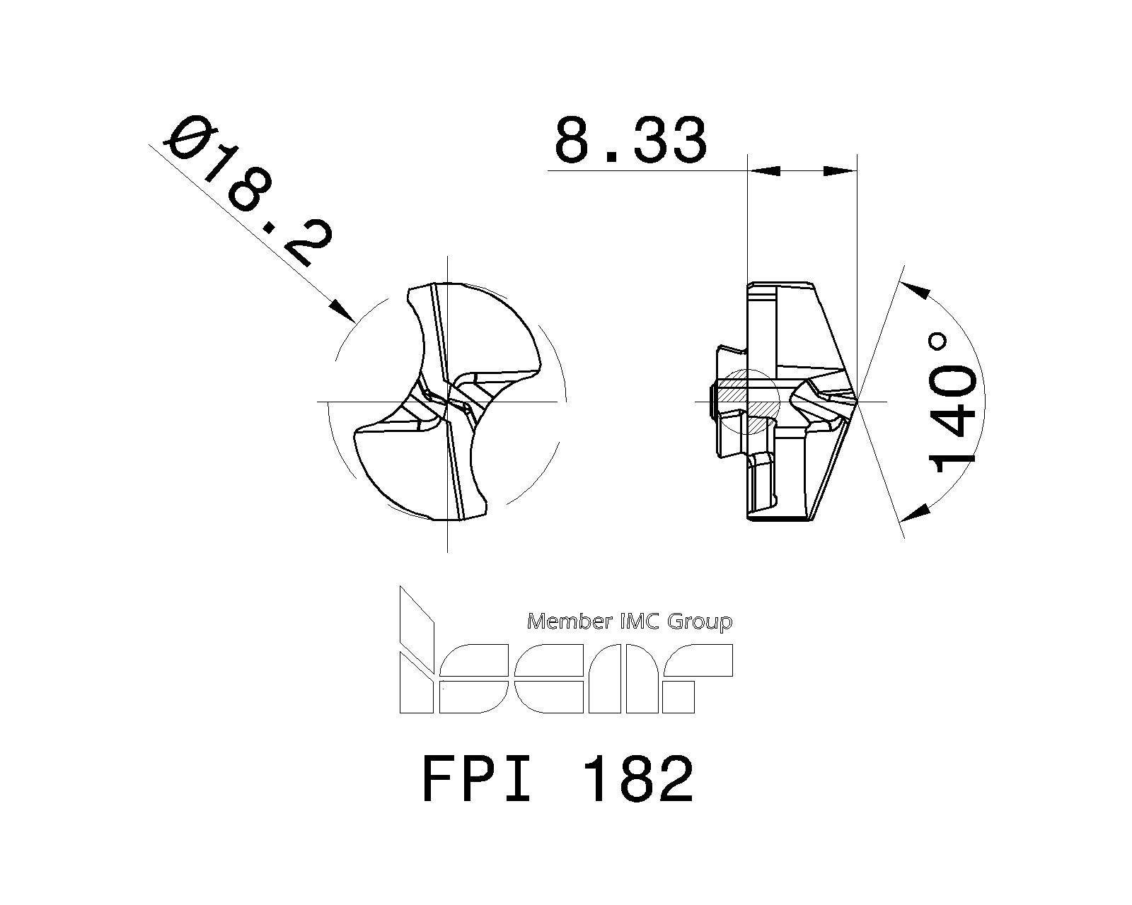 Iscar cutting tools metal working tools fpi 3326055 fpi 182