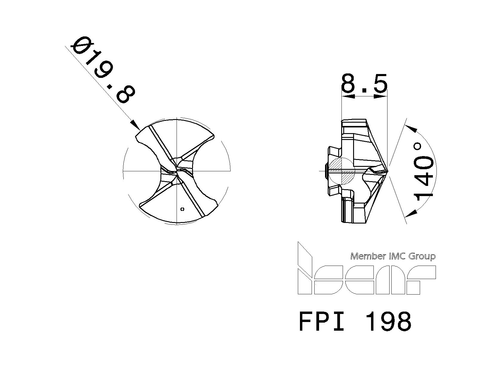 Iscar cutting tools metal working tools fpi 3326124 fpi 198