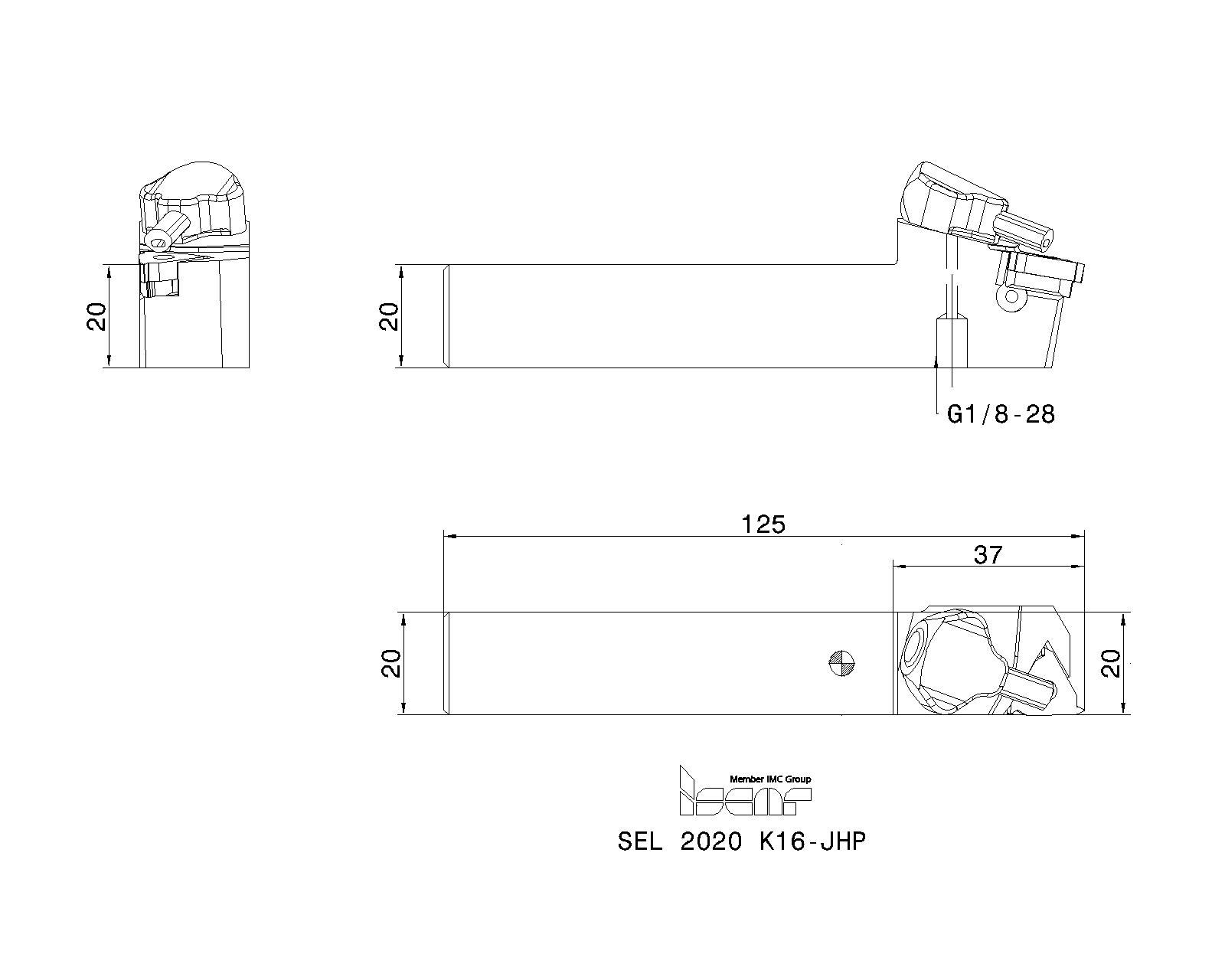 ISCAR Cutting Tools - Metal Working Tools - SER/L-JHP : 3326462